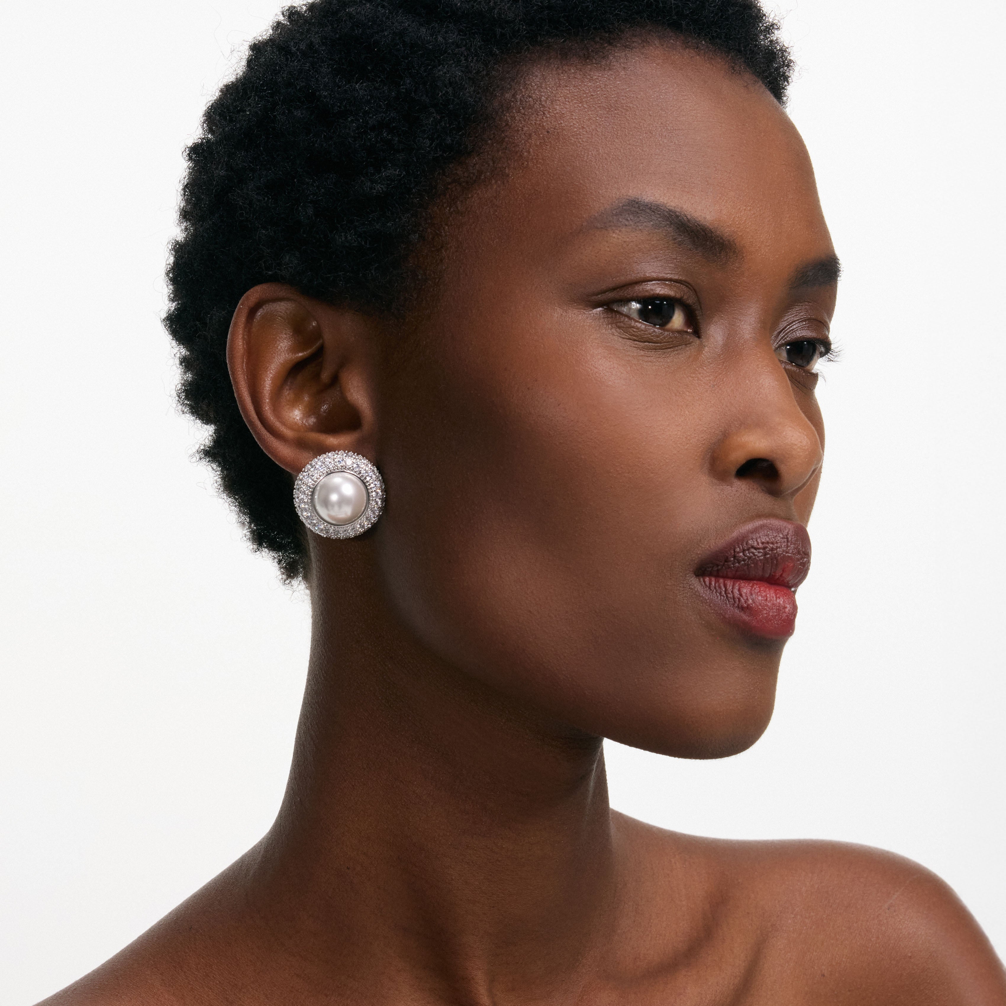 Self Portrait Small Crystal Pearl Earrings Perlenohrstecker