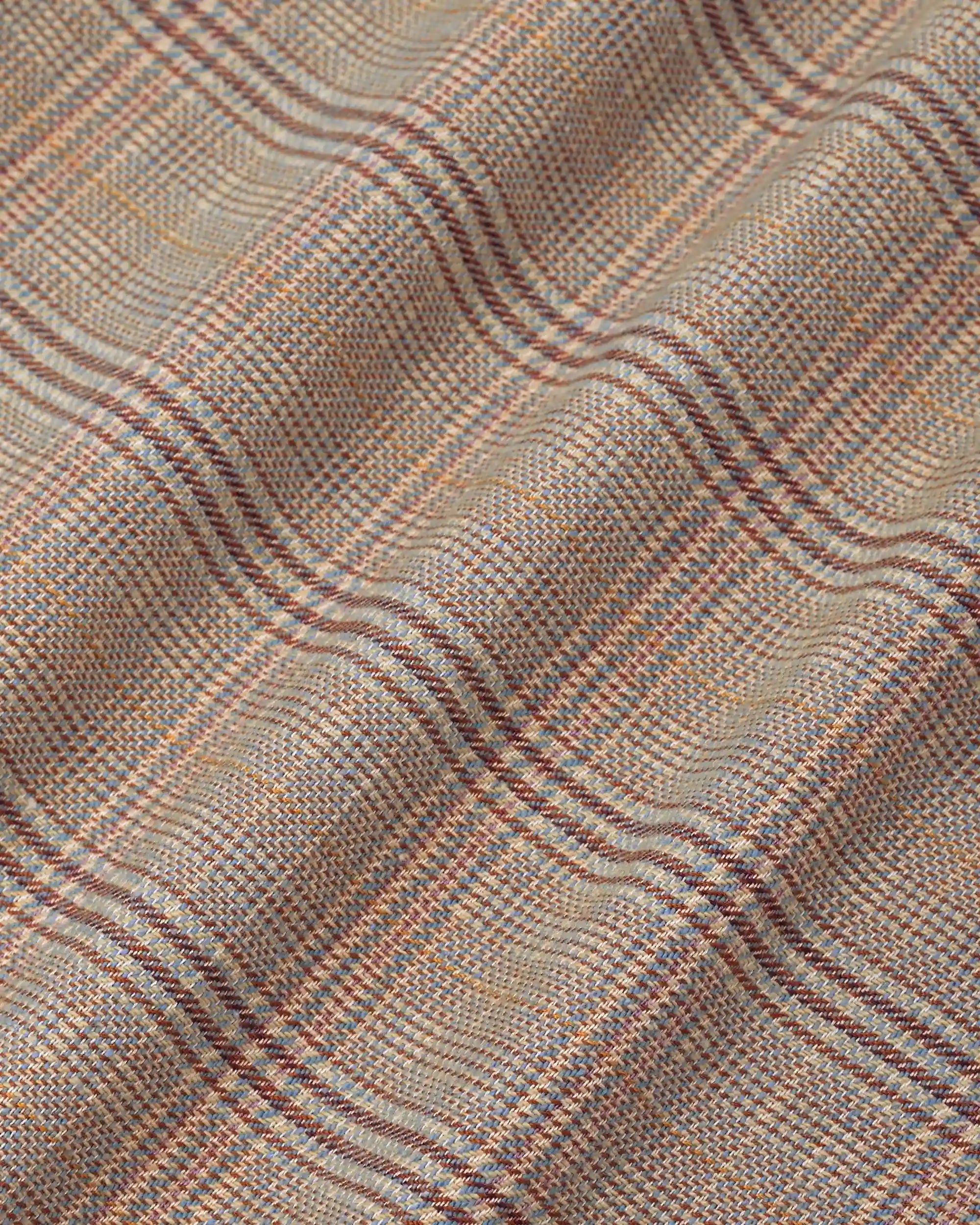 Drôle De Monsieur Pantalon Large à Carreaux Hose Dunkelbeige Kariert