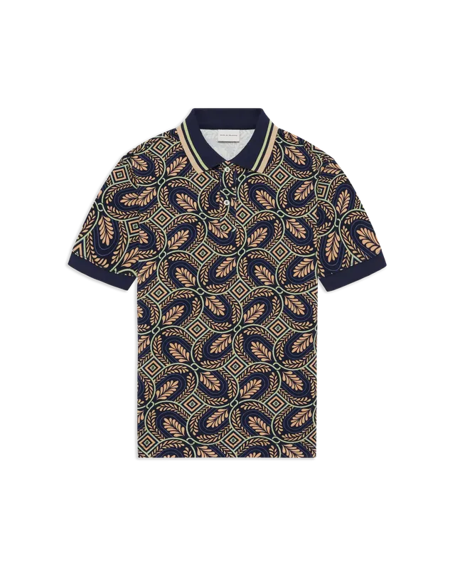 Drôle De Monsieur Carpet Polo Poloshirt Navy Baumwolle