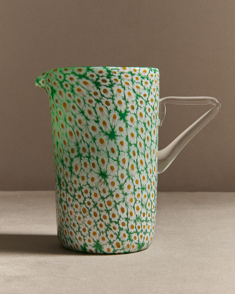 J.W.Anderson Full Murrina Jug Kanne Weiß Grün Murano