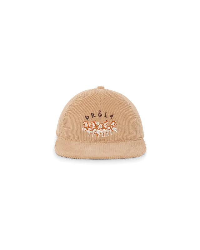 Drôle De Monsieur Horses Cap Beige Baumwolle