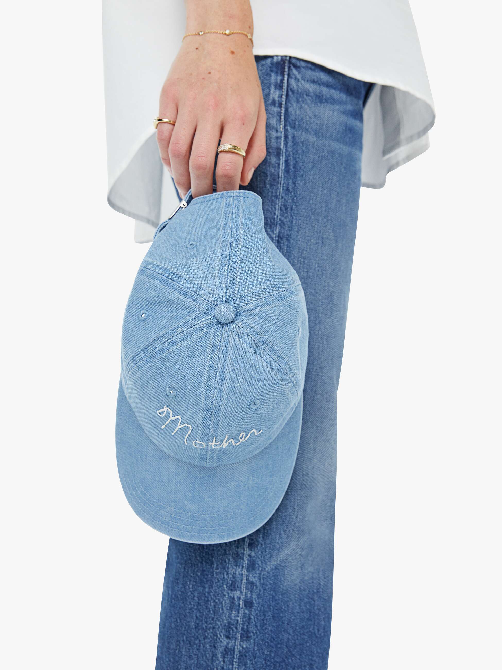 Mother Hats Off Cap Denim Baby Blue Hellblau