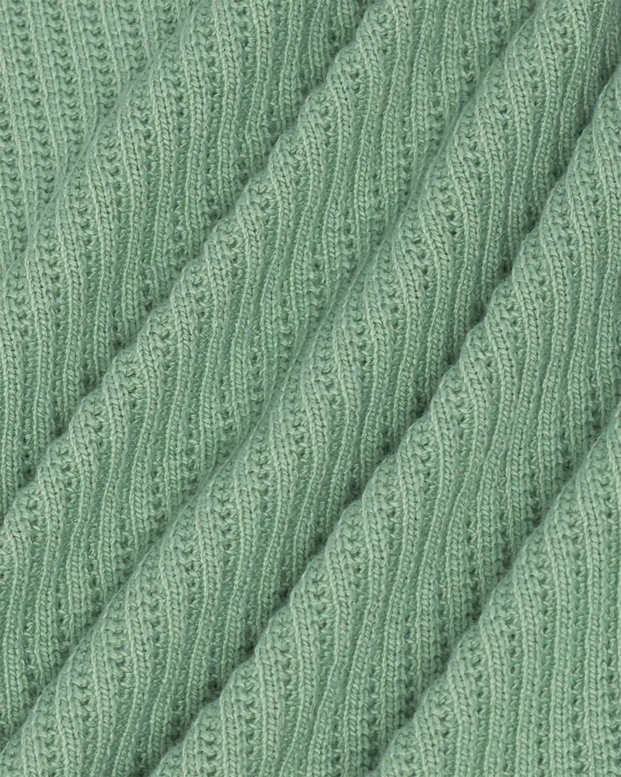 Drôle De Monsieur Polo Drôle Patch Poloshirt Hellgrün Langarm Baumwolle