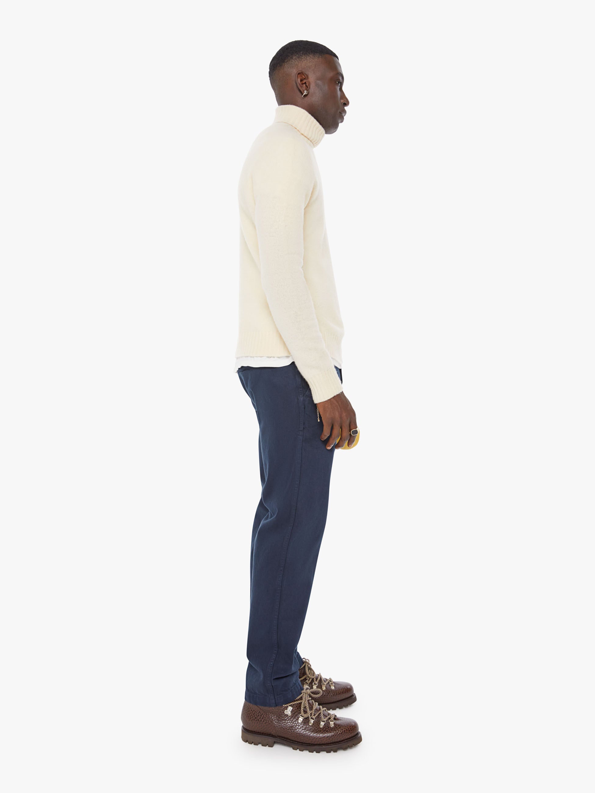 Mother The Bronco Prep Herren Jeans Navy Baumwolle