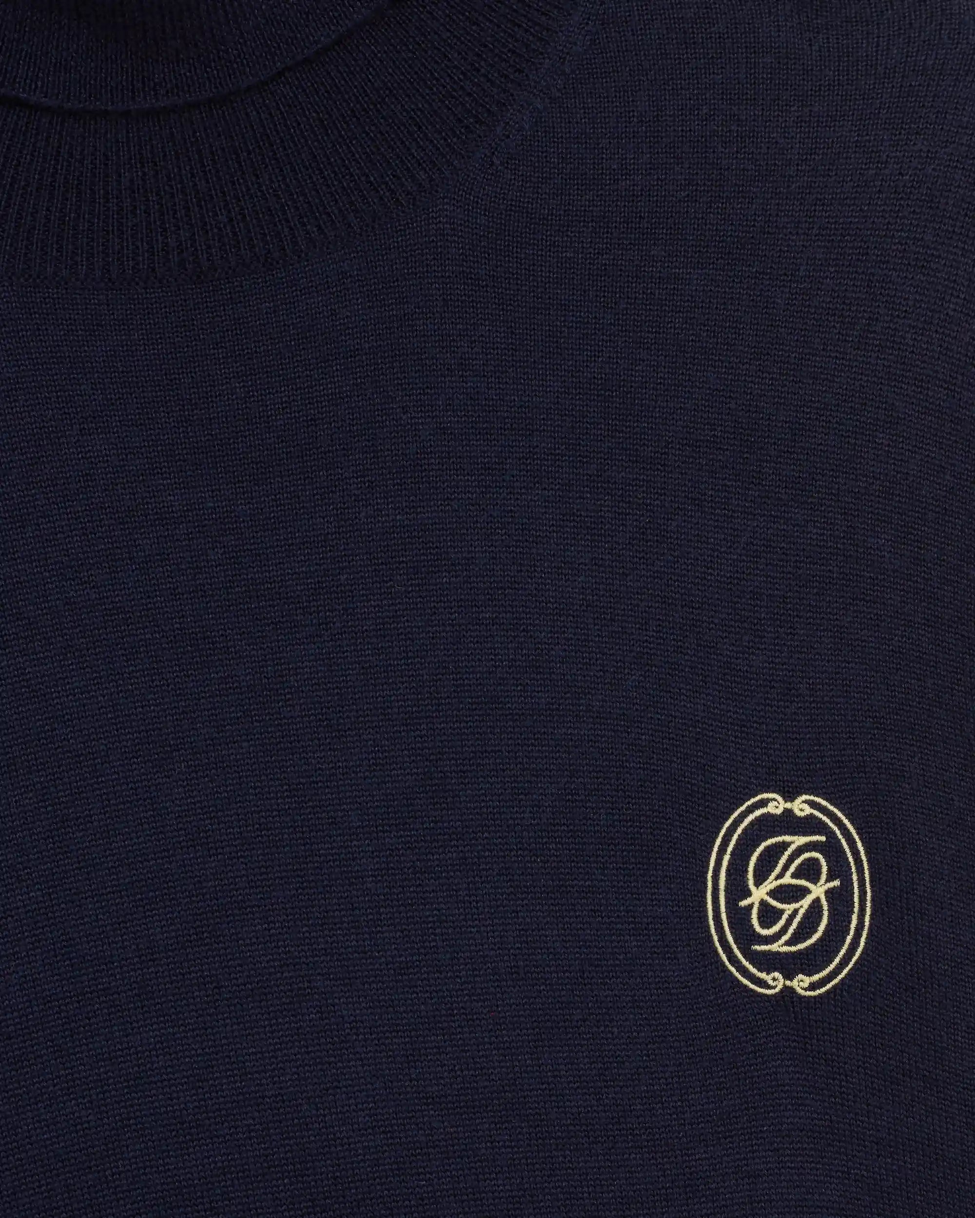 Drôle De Monsieur D Mirror Rollkragenpullover navy Wolle Seide