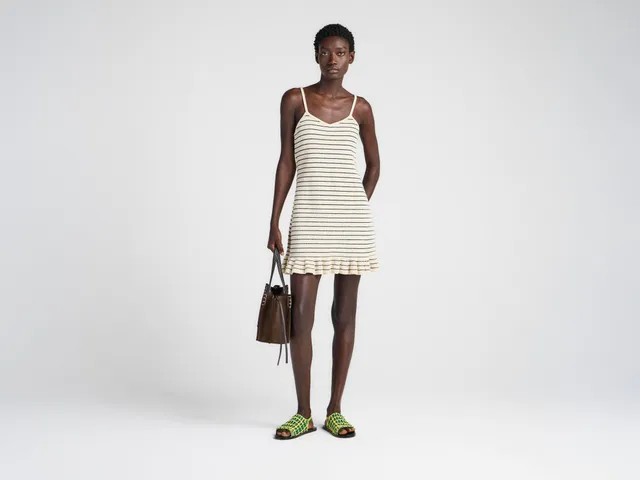 J.W. Anderson Dresses Minikleid Weiß Breton Streifen Baumwolle