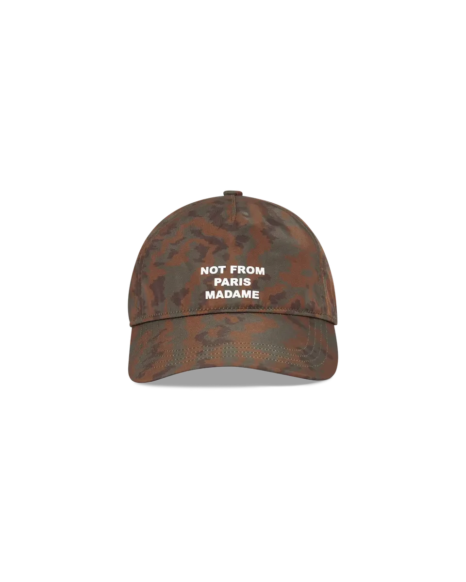 Drôle De Monsieur Slogan Moiré Cap Khaki Polyamid