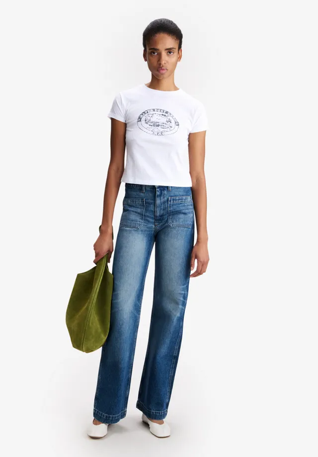 A.P.C. Victoria Jeans Denim gerader Schnitt blau