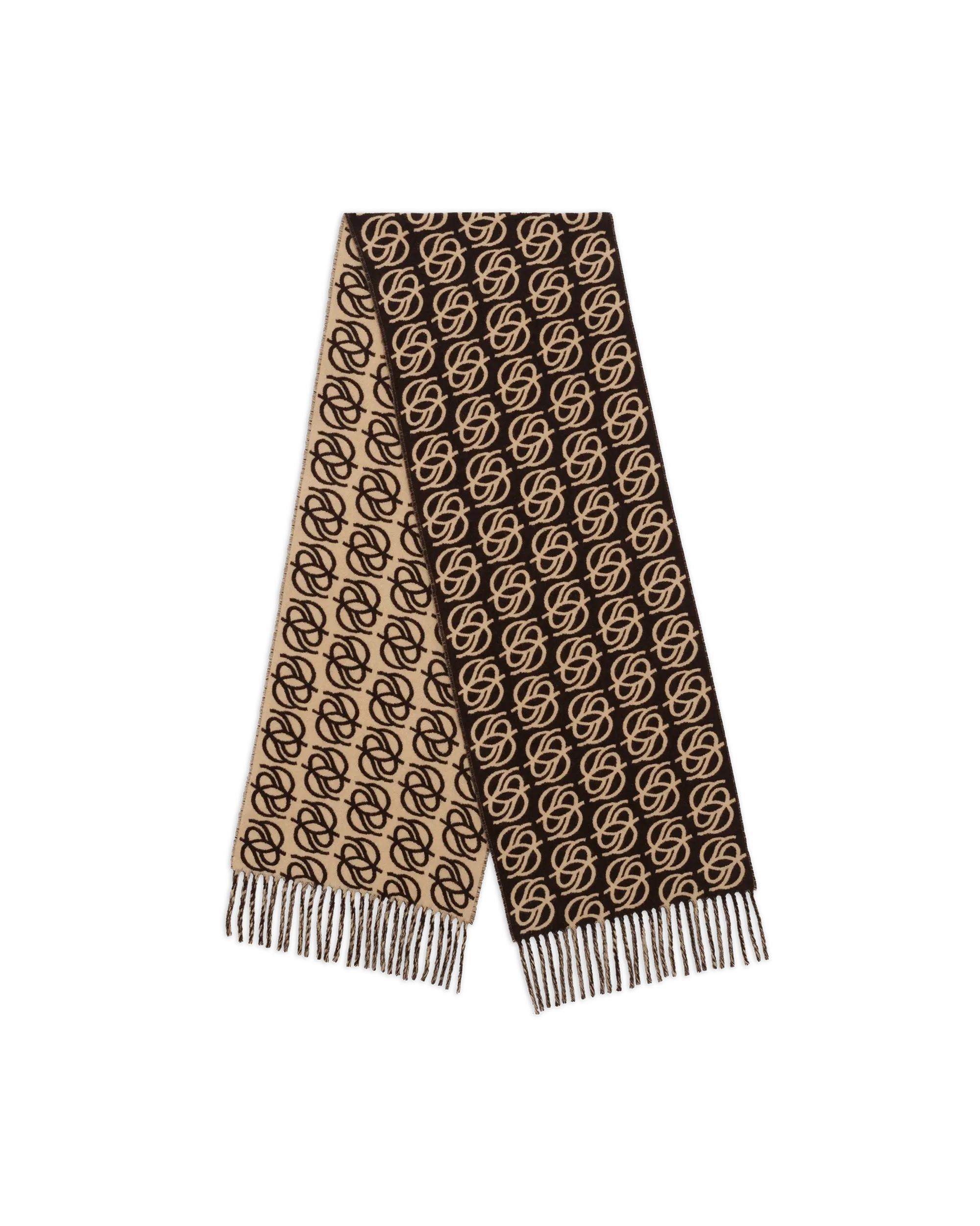 Drôle De Monsieur Monogramme Wollschal dunkelbraun