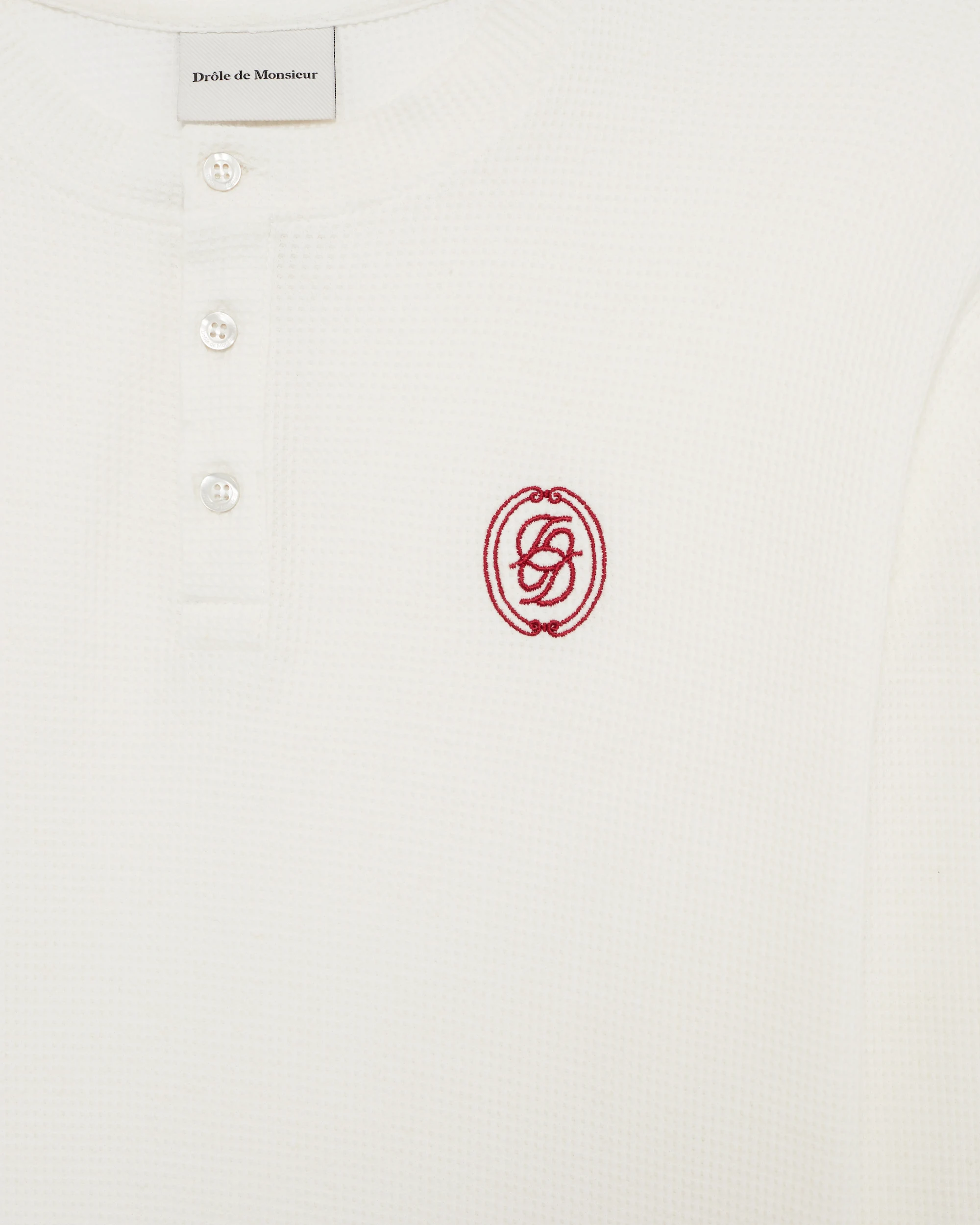 Drôle De Monsieur D Mirror Waffle Longsleeve Off-White