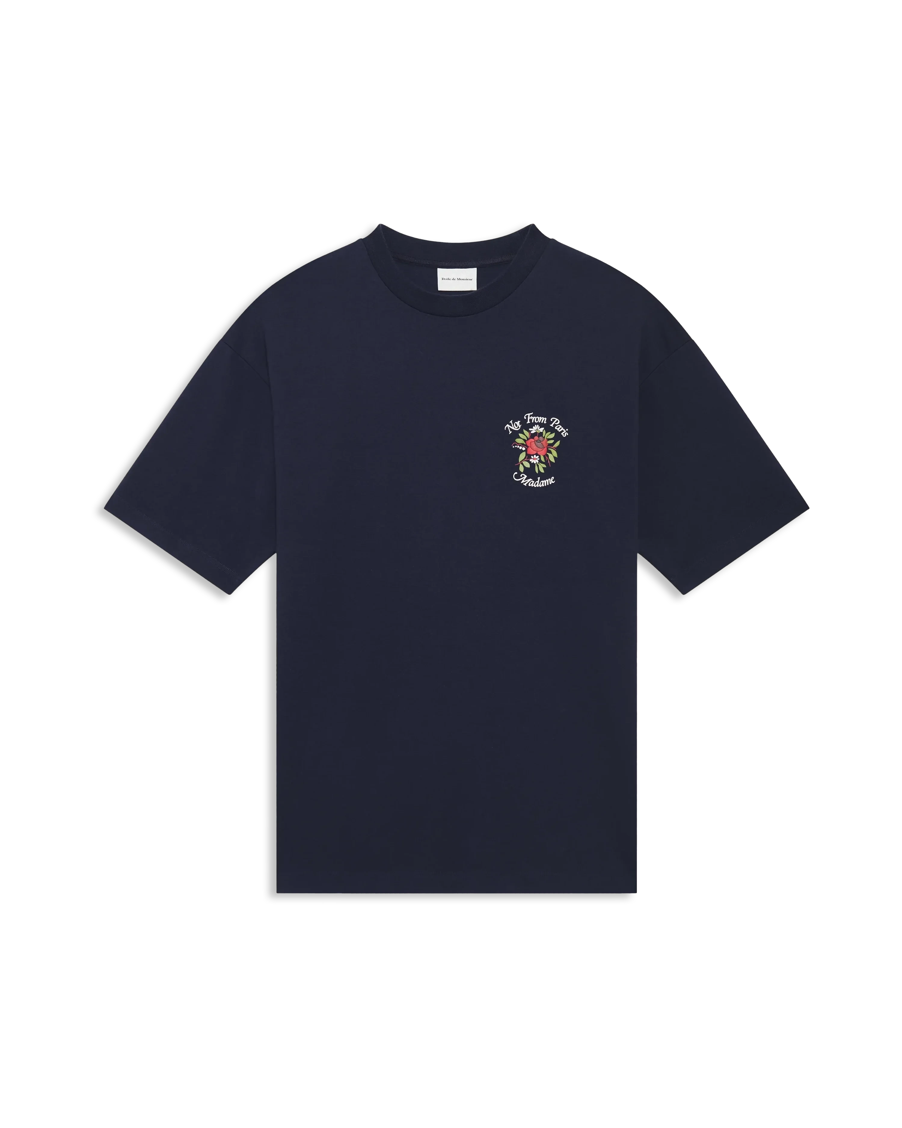 Drôle De Monsieur Le T-Shirt Slogan Rose T-Shirt navy Baumwolle