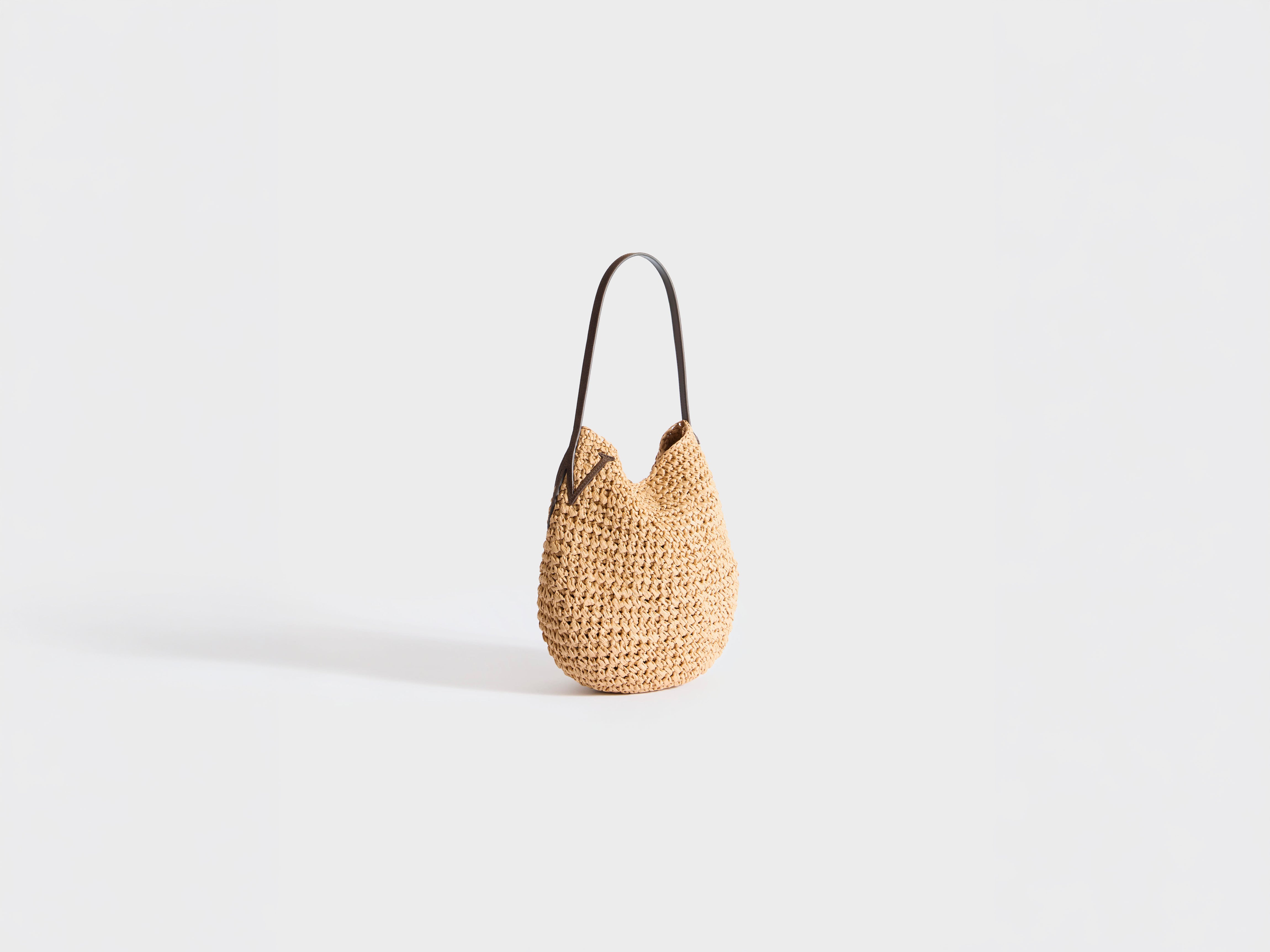J.W.Anderson Small Bulb Bag Tasche natur-braun Raffia