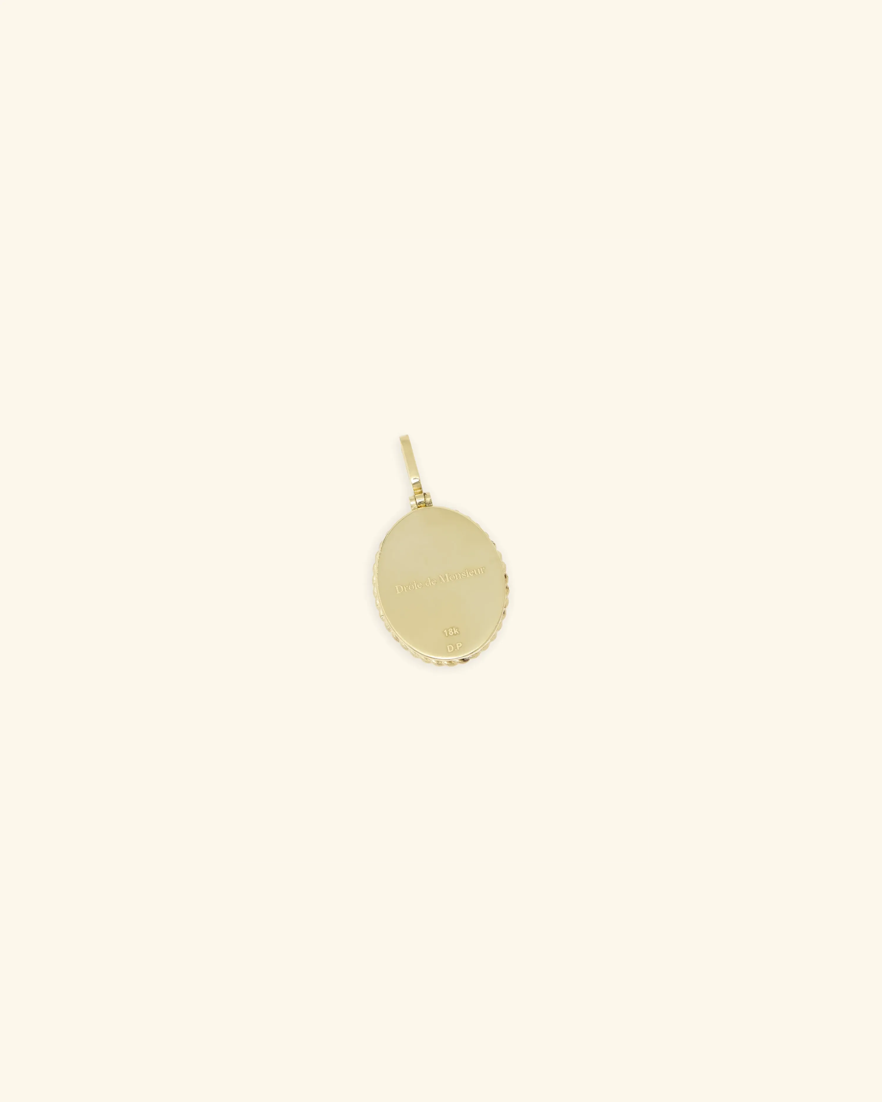 Drôle De Monsieur Pendentif Slogan Anhänger Gold 18 Karat