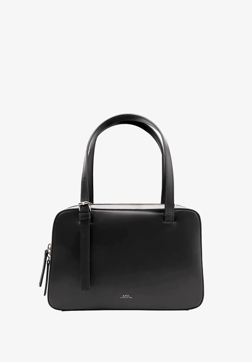 A.P.C. Virginie Box Tasche TU Glattleder Gold-Schnallen