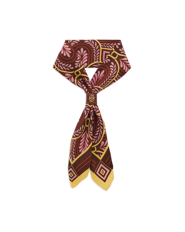 Drôle De Monsieur Bandana Silk Print Caesars Tuch Bordeaux