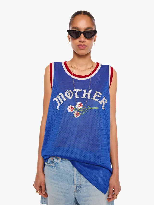 Mother Tees The Court Crusher Tank Top Blau Jersey