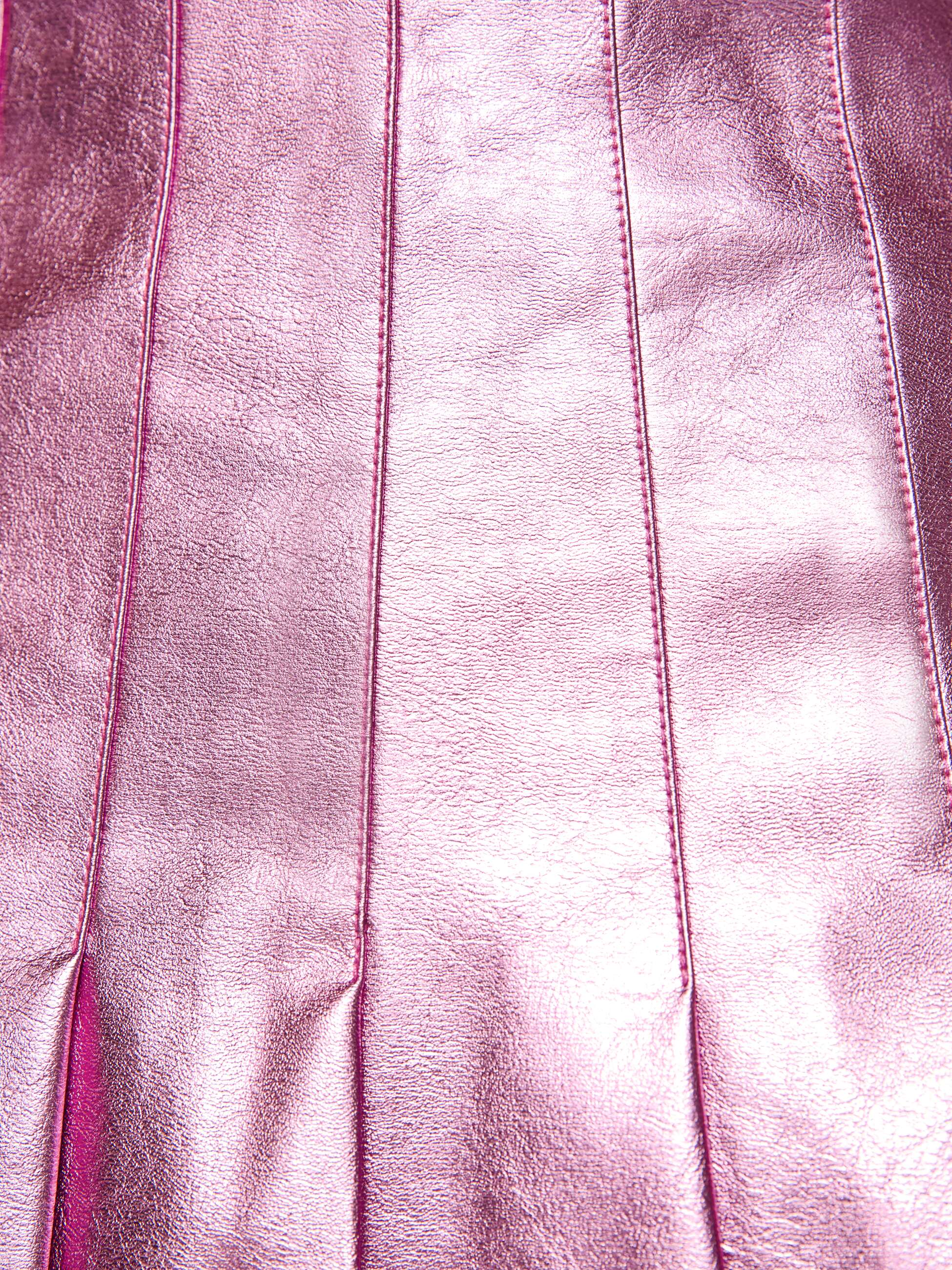 MOTHER Pleated Mini Skirt Rock Hoop Earrings Rosa