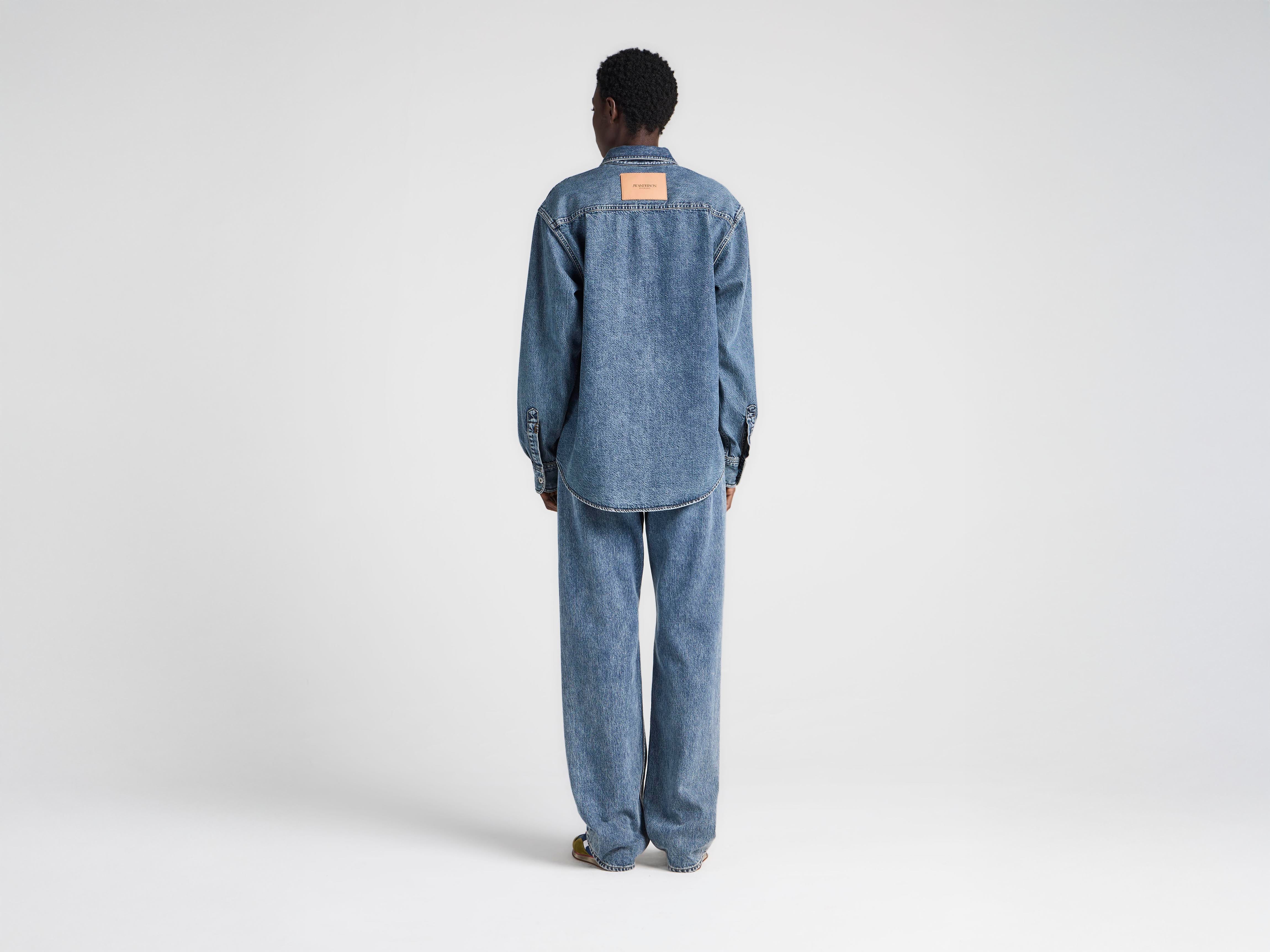 J.W. Anderson Denim Overshirt Mid Blue Jeanshemd Damen
