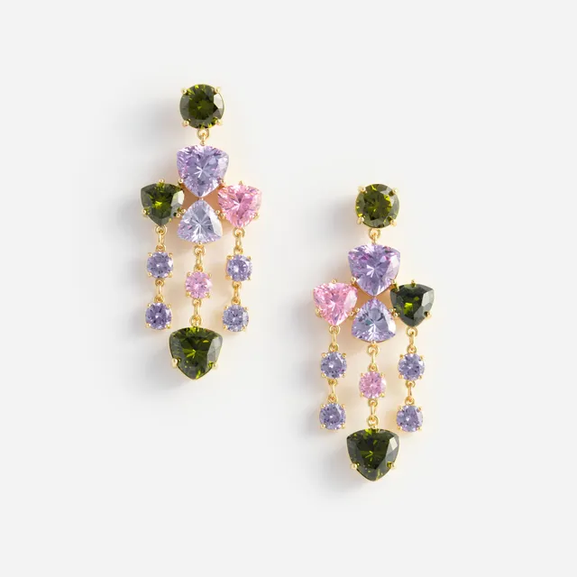 Self Portrait Multi Crystal Droplet Ohrringe Bunt One Size Kristall