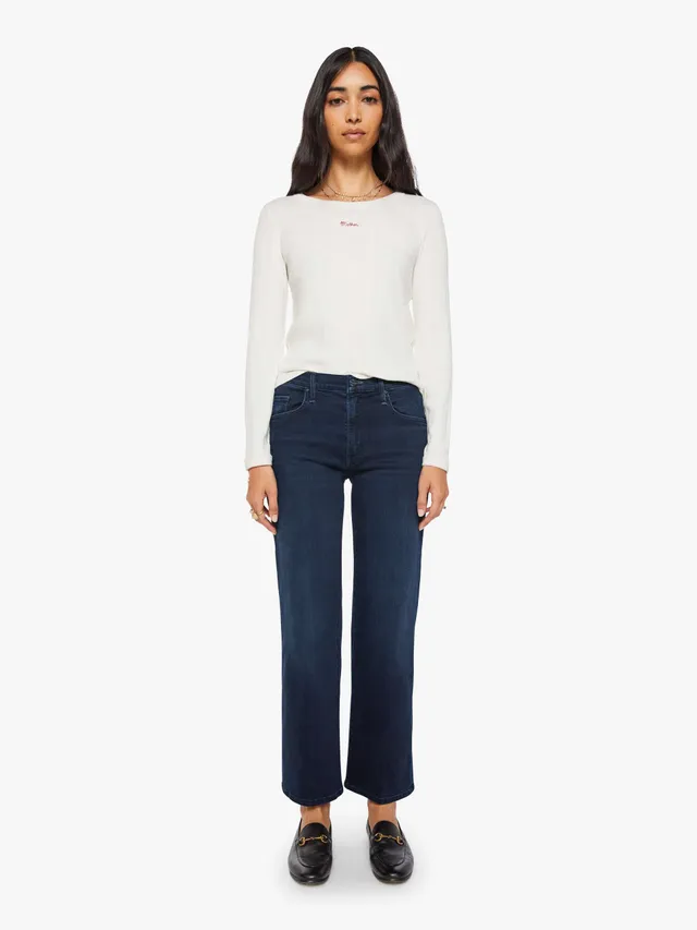 Mother The Mid Rise Rambler Zip Ankle Jeans Chip On My Shoulder