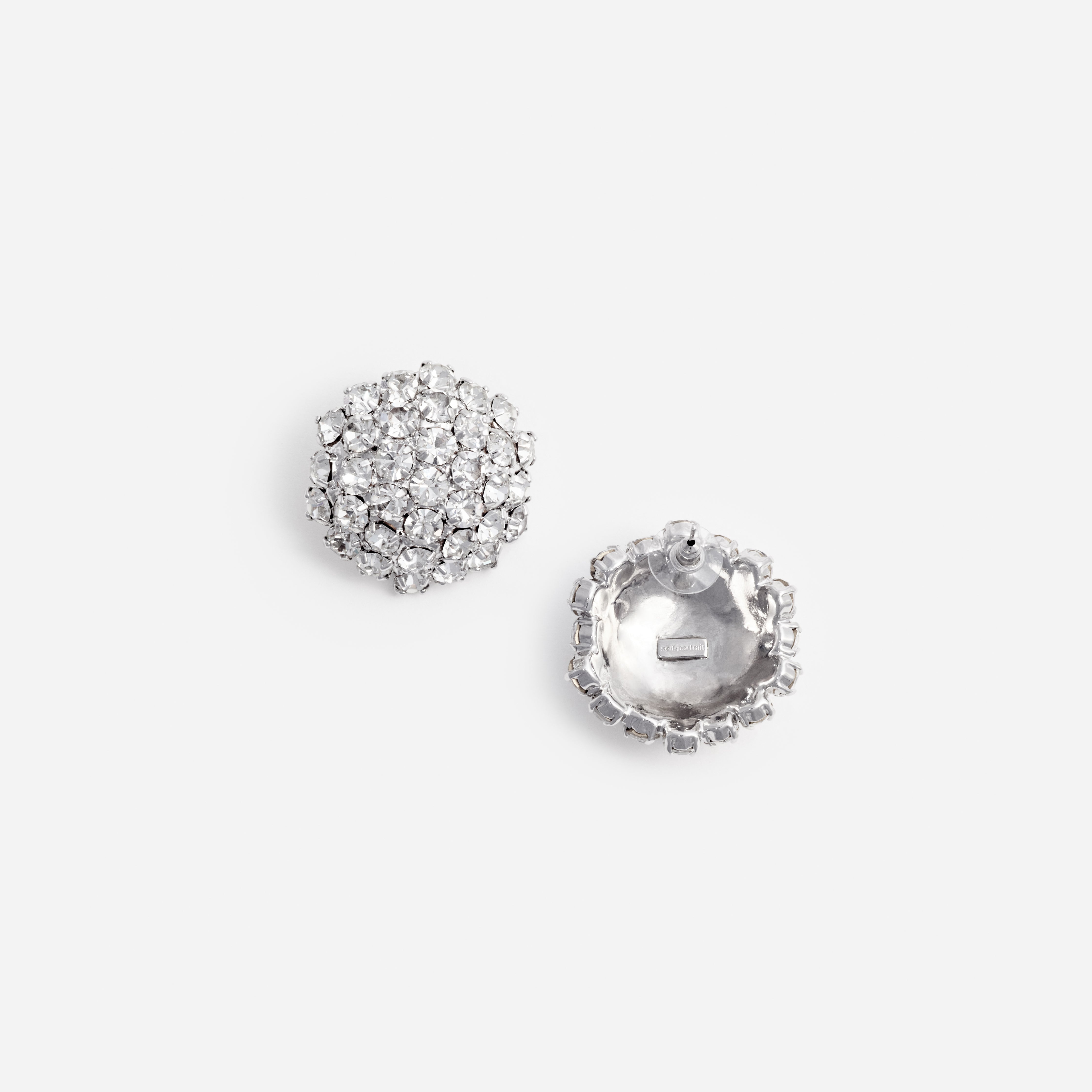 Self Portrait Crystal Flower Ohrstecker Silber Blume