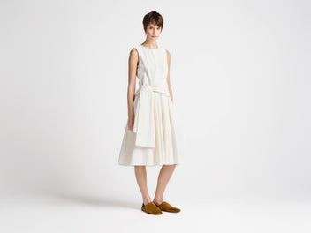 J.W.Anderson Babydoll Kleid Elfenbein Leinen-Viskose Damen