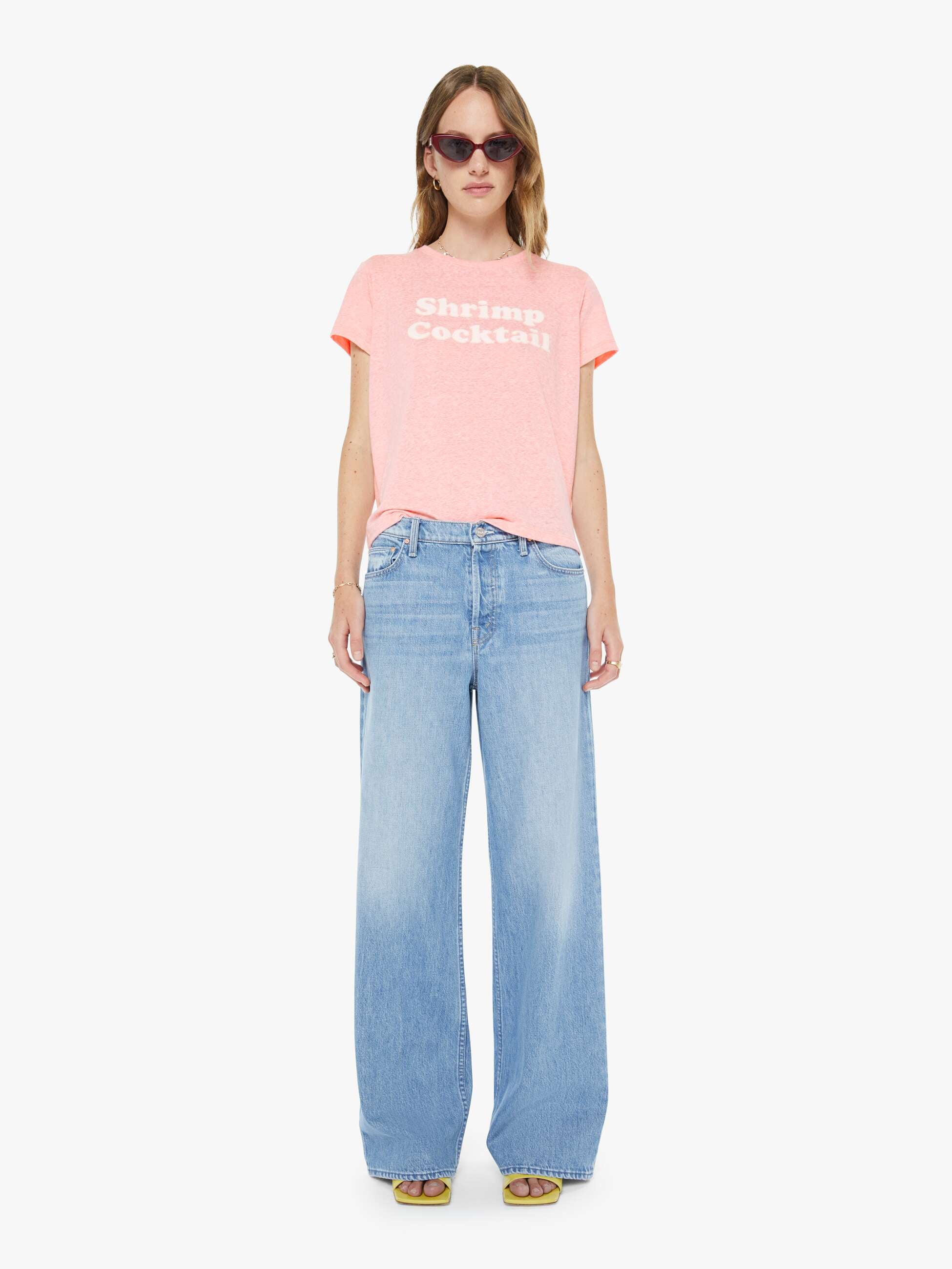 Mother Boxy Goodie Goodie Shrimp Cocktail T-Shirt Rosa