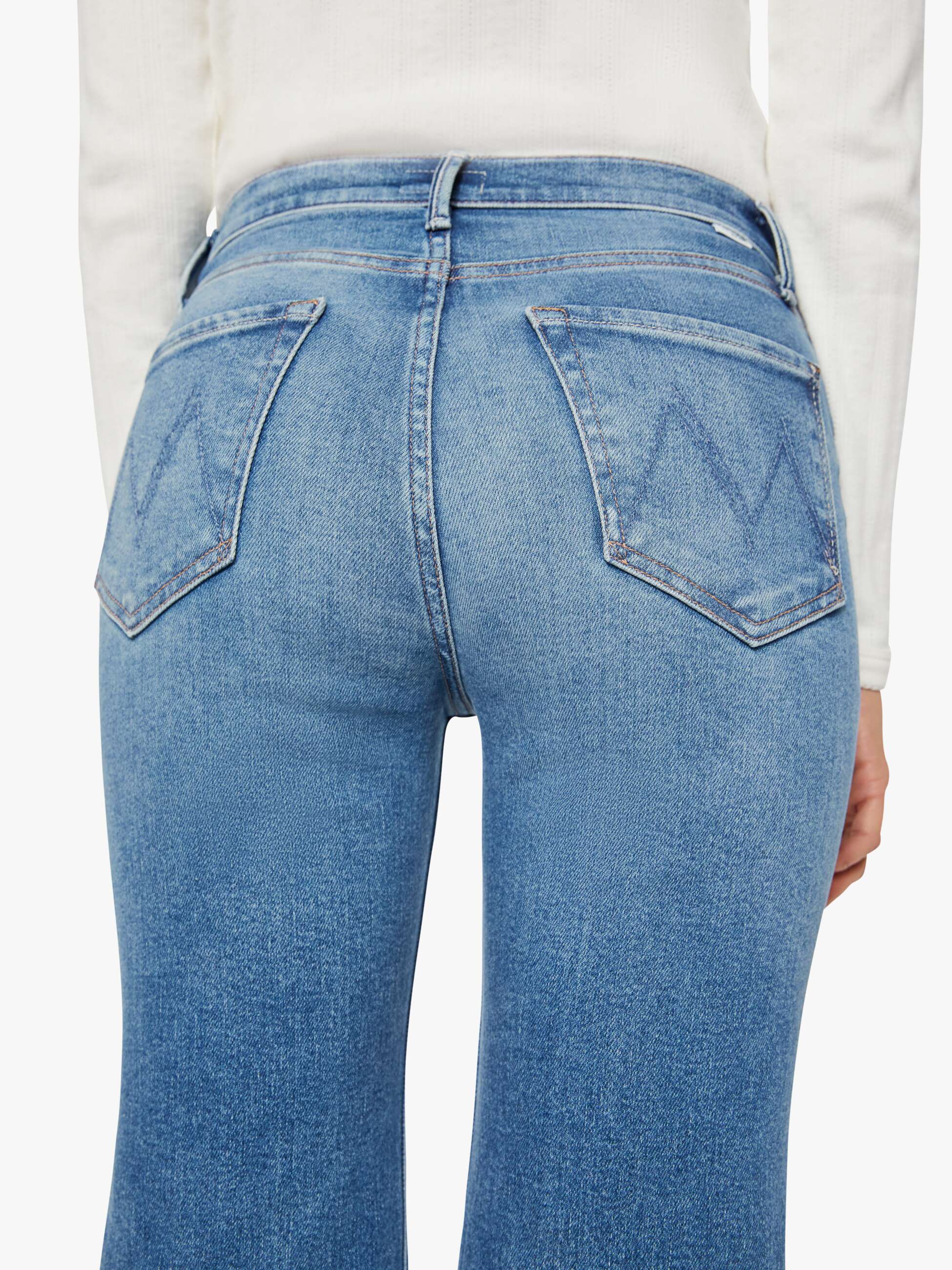MOTHER The Kick It Jeans Bitchin Mittelblau Straight