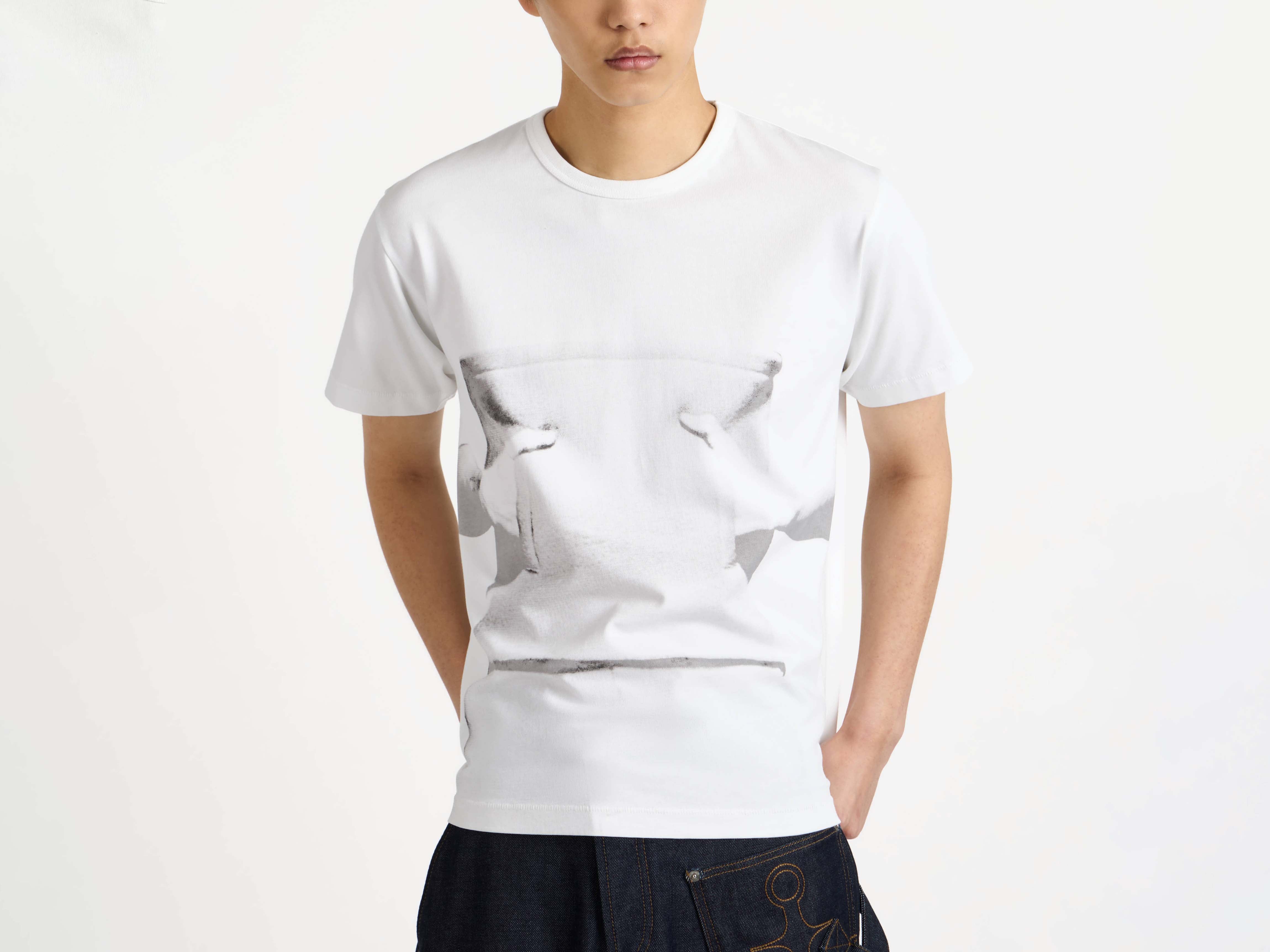 J.W. Anderson Gesture T-Shirt Weiß Jersey Print Herren