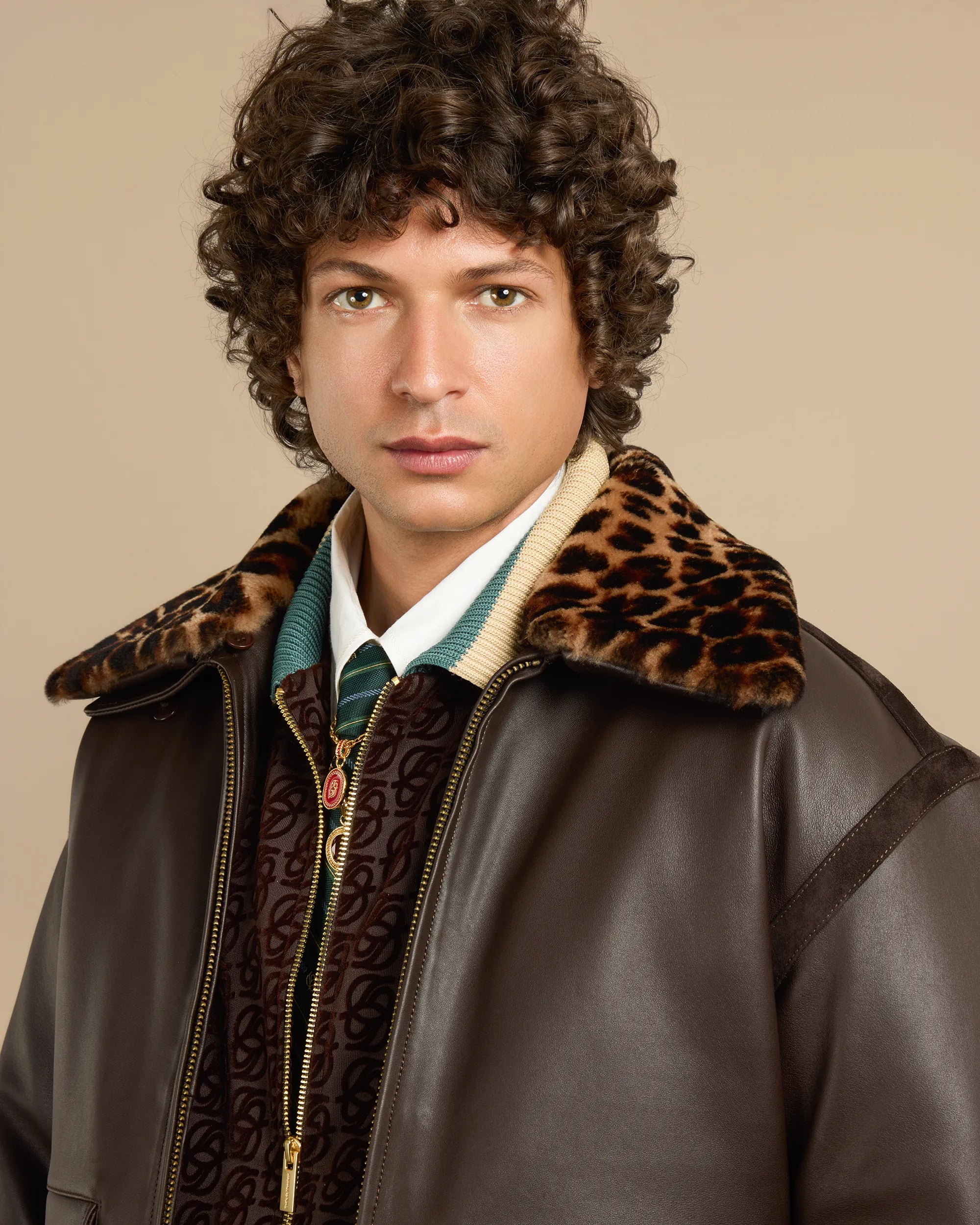 Drôle De Monsieur Le Blouson Aviateur Lederjacke Dunkelbraun