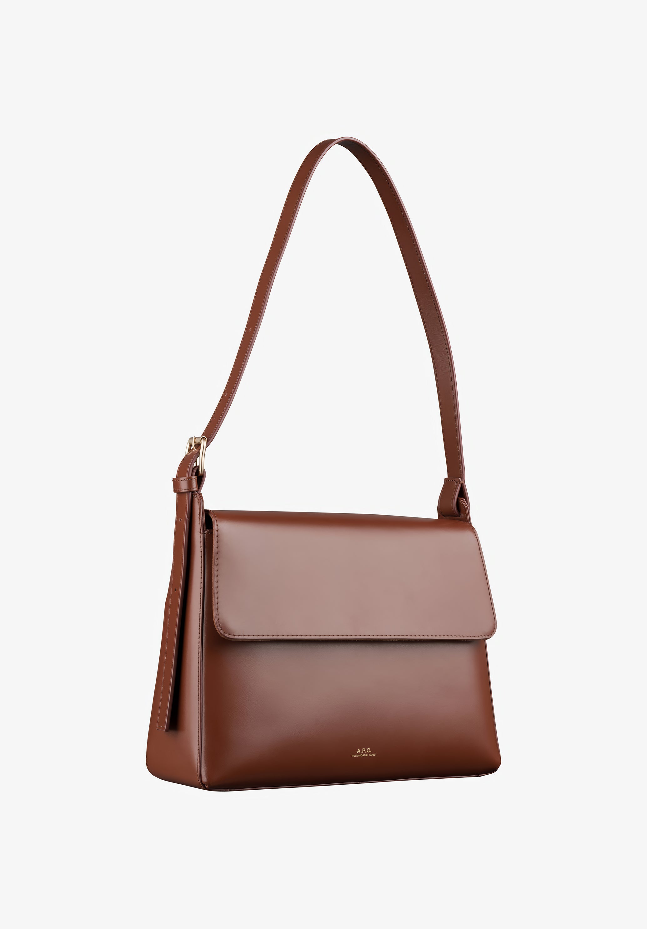 A.P.C. Virginie Flap Schultertasche Glattleder TU