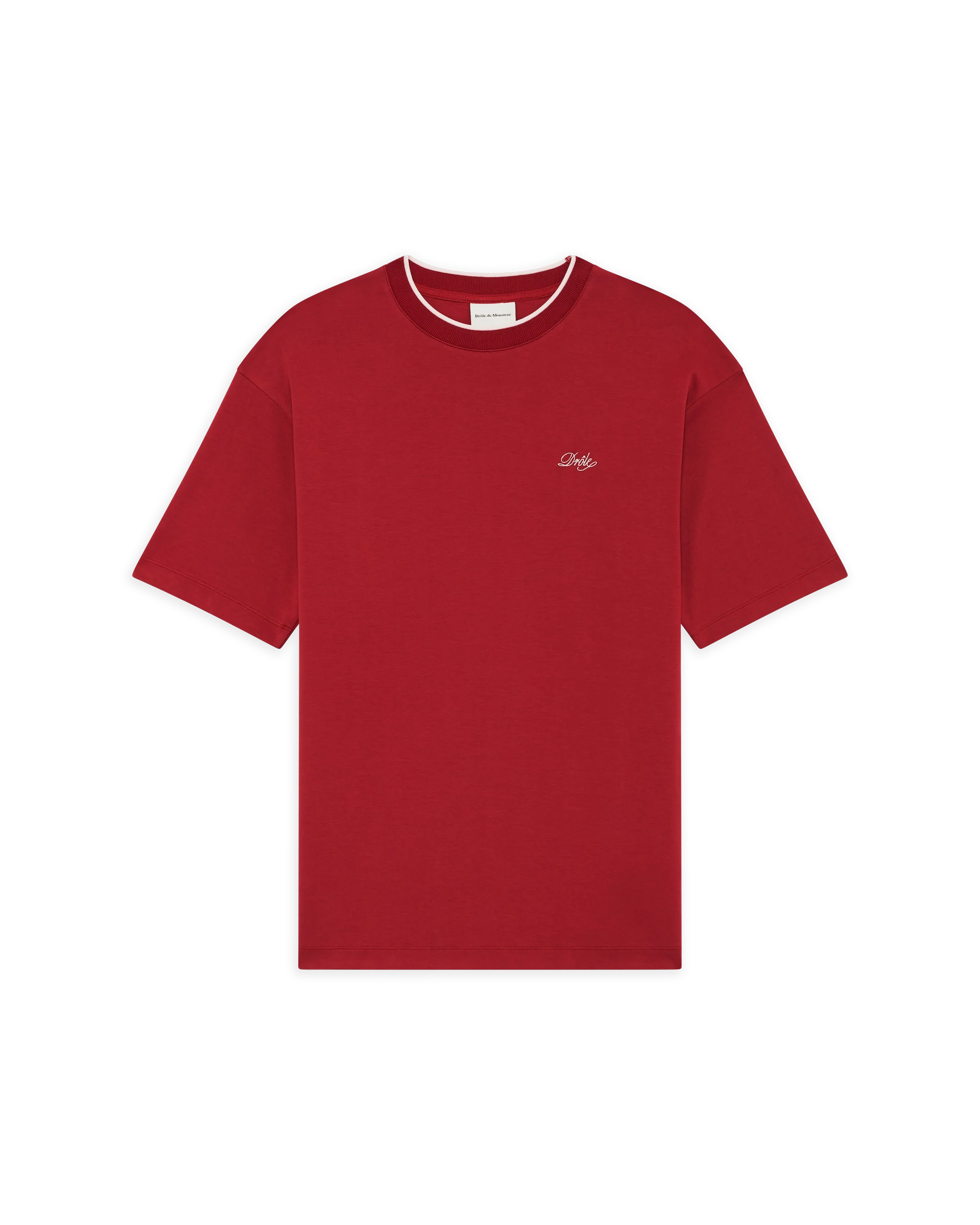 Drôle De Monsieur Belissima T-Shirt rot Stickerei Baumwolle