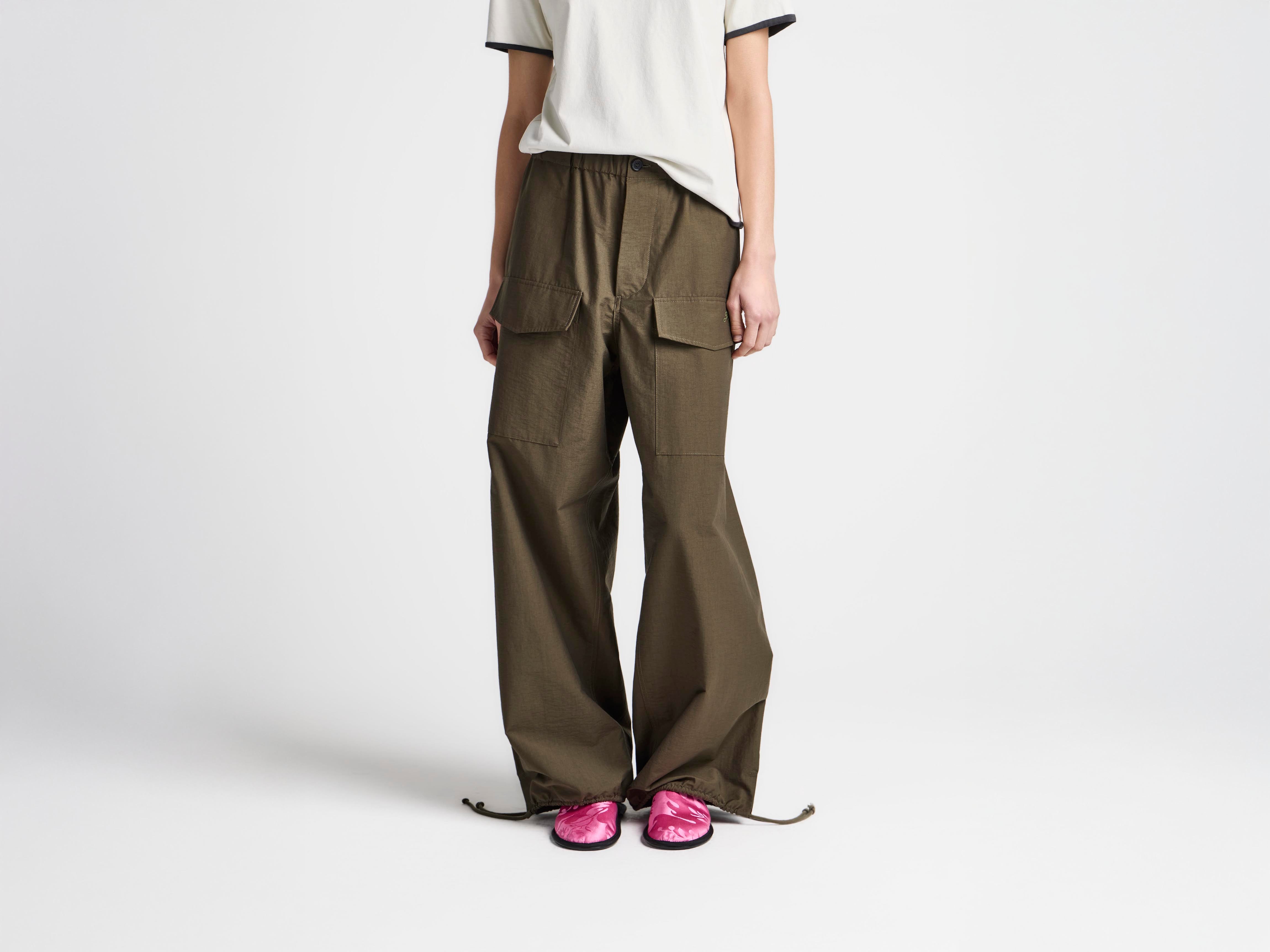 J.W.Anderson Parachute Track Pants Grün Damen Hornknopf