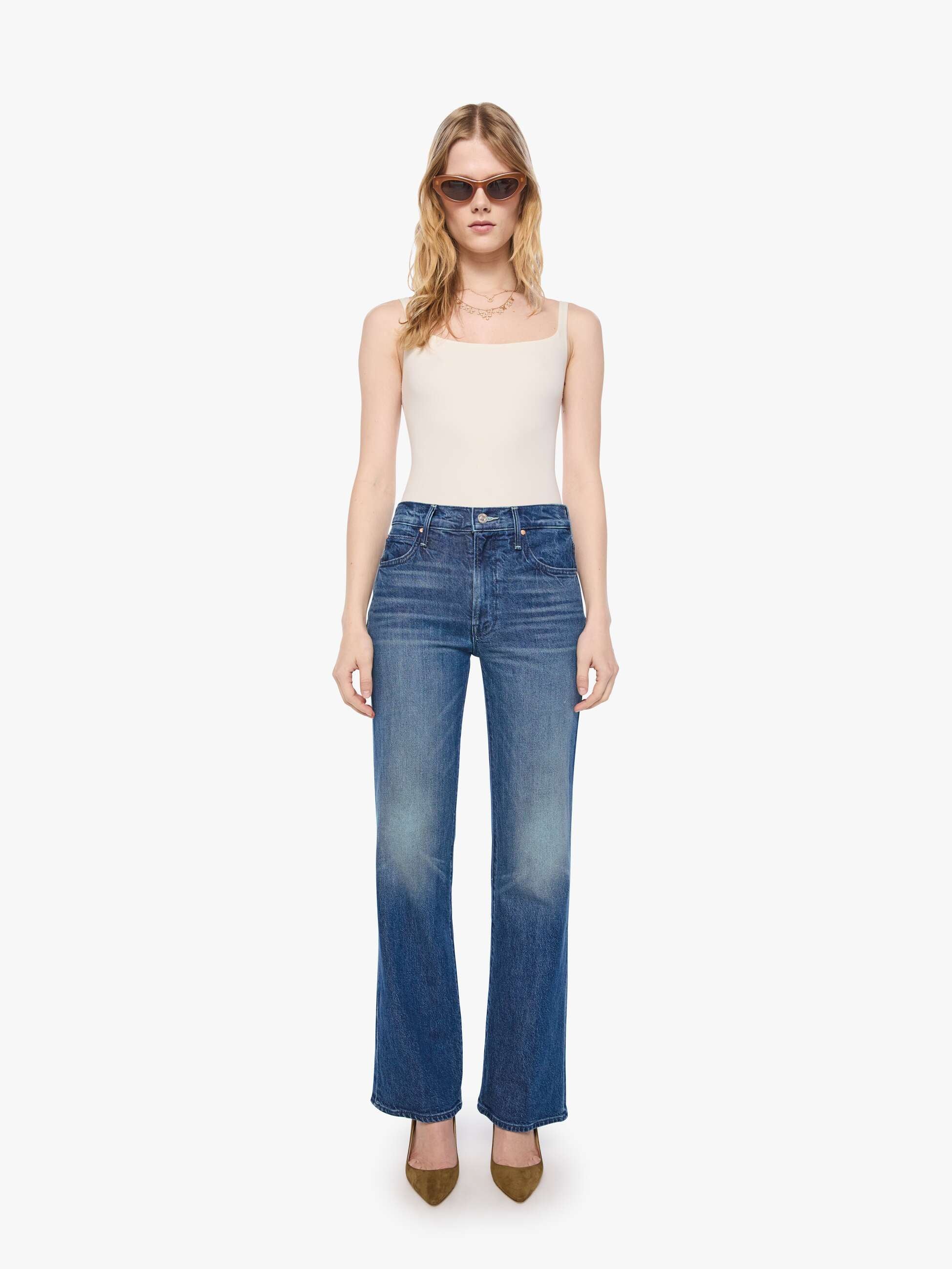Mother Petites The Lil Kick It Jeans Which Is Witch Blau