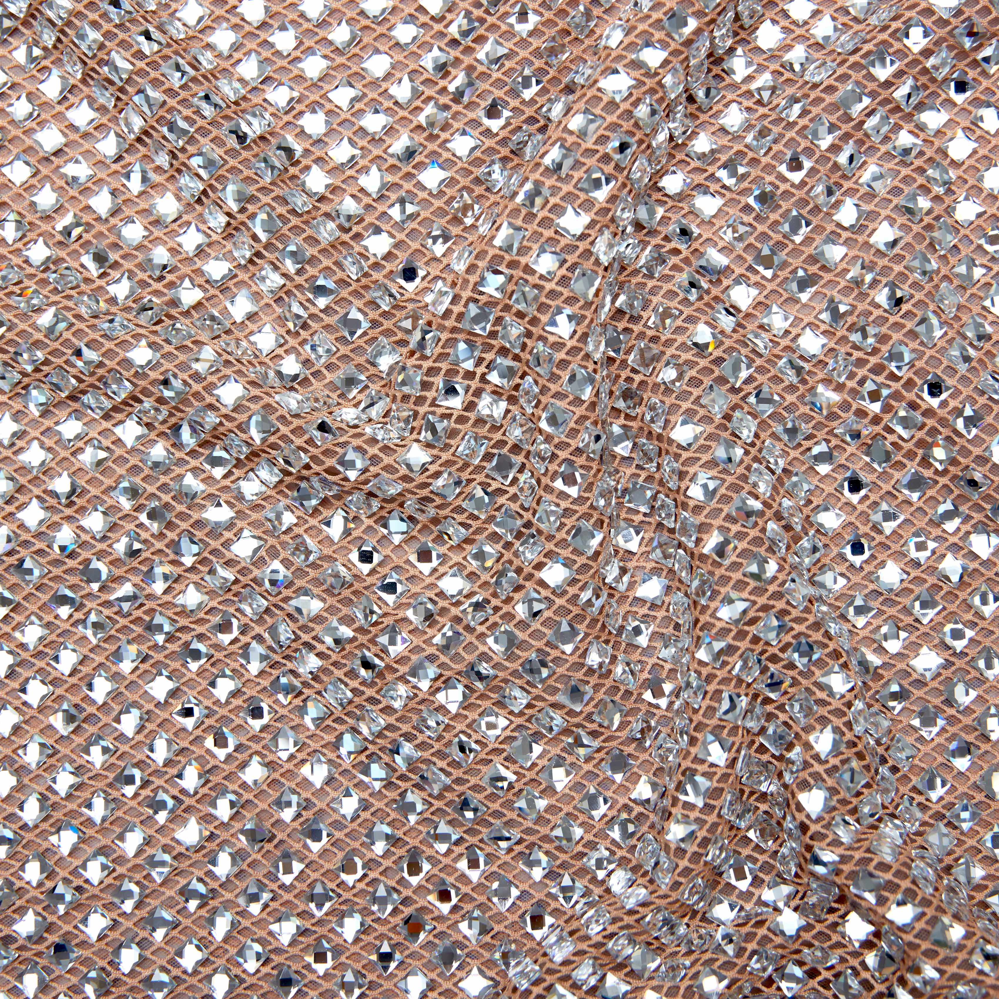 Self Portrait Silver Rhinestone Maxi Kleid silber