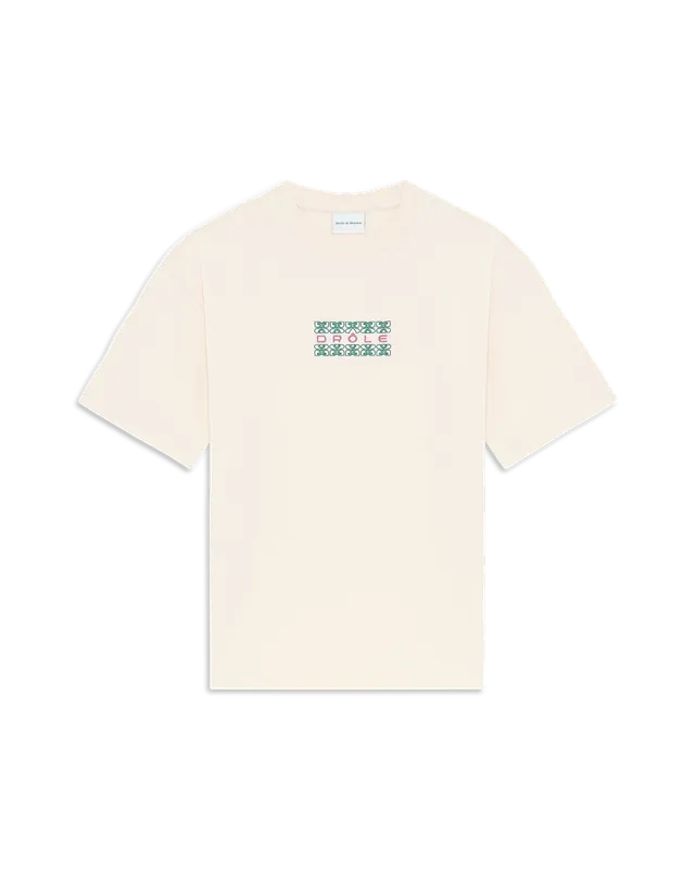 Drôle De Monsieur T-Shirt Ornements T-Shirt hellbeige Baumwolle