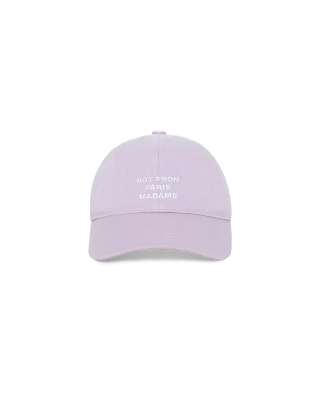 Drôle De Monsieur Casquette Slogan Cap Lila Baumwolle