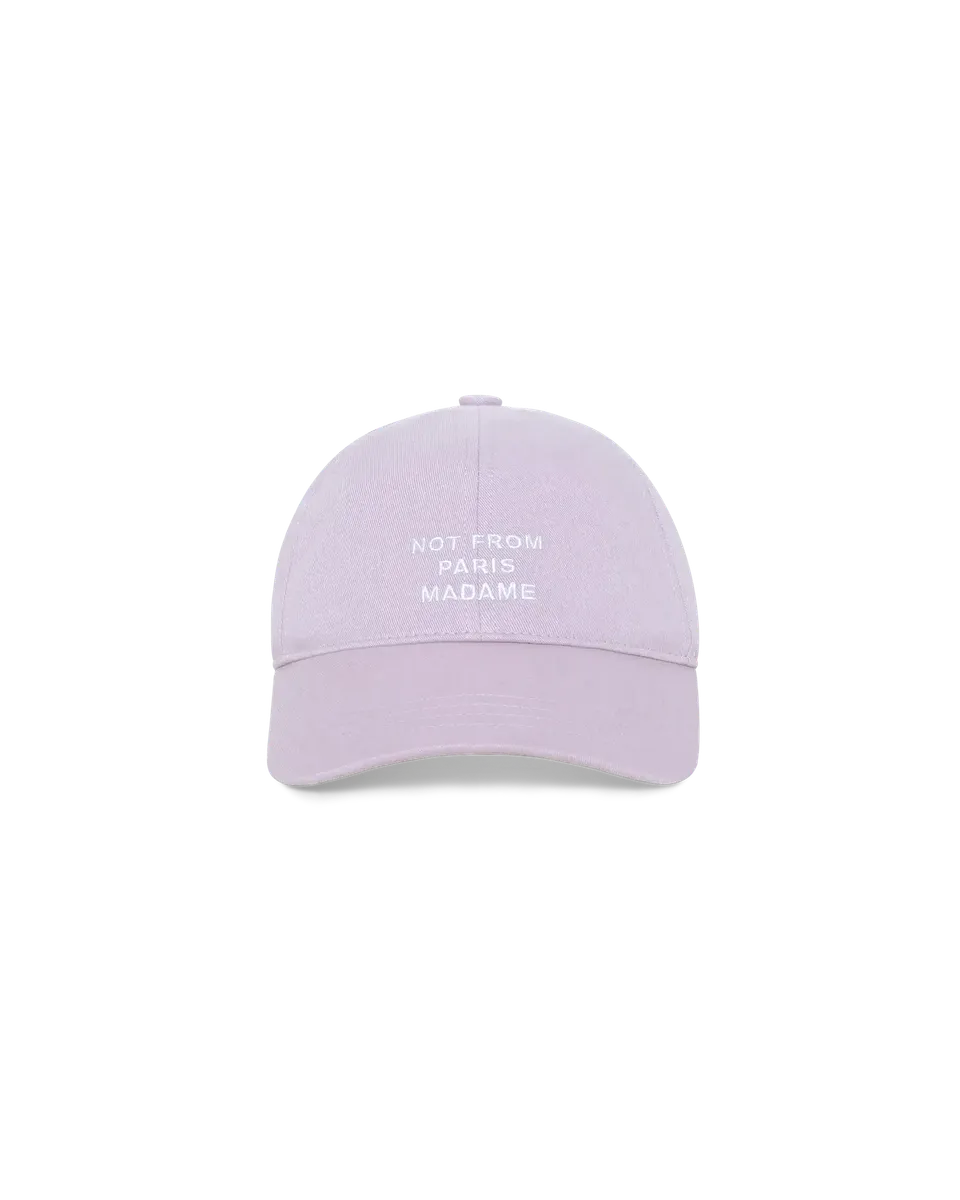 Drôle De Monsieur Casquette Slogan Cap Lila Baumwolle