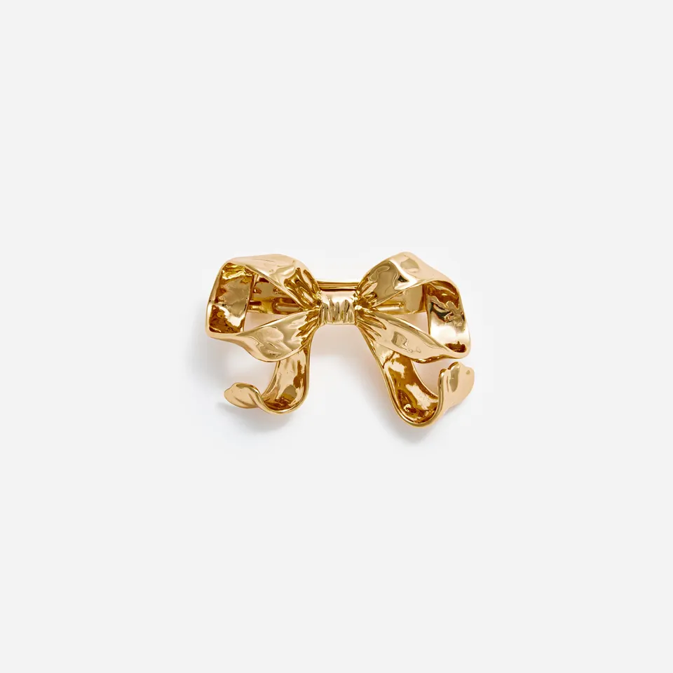 Self Portrait Gold Bow Hair Clip Haarspange Gold Messing