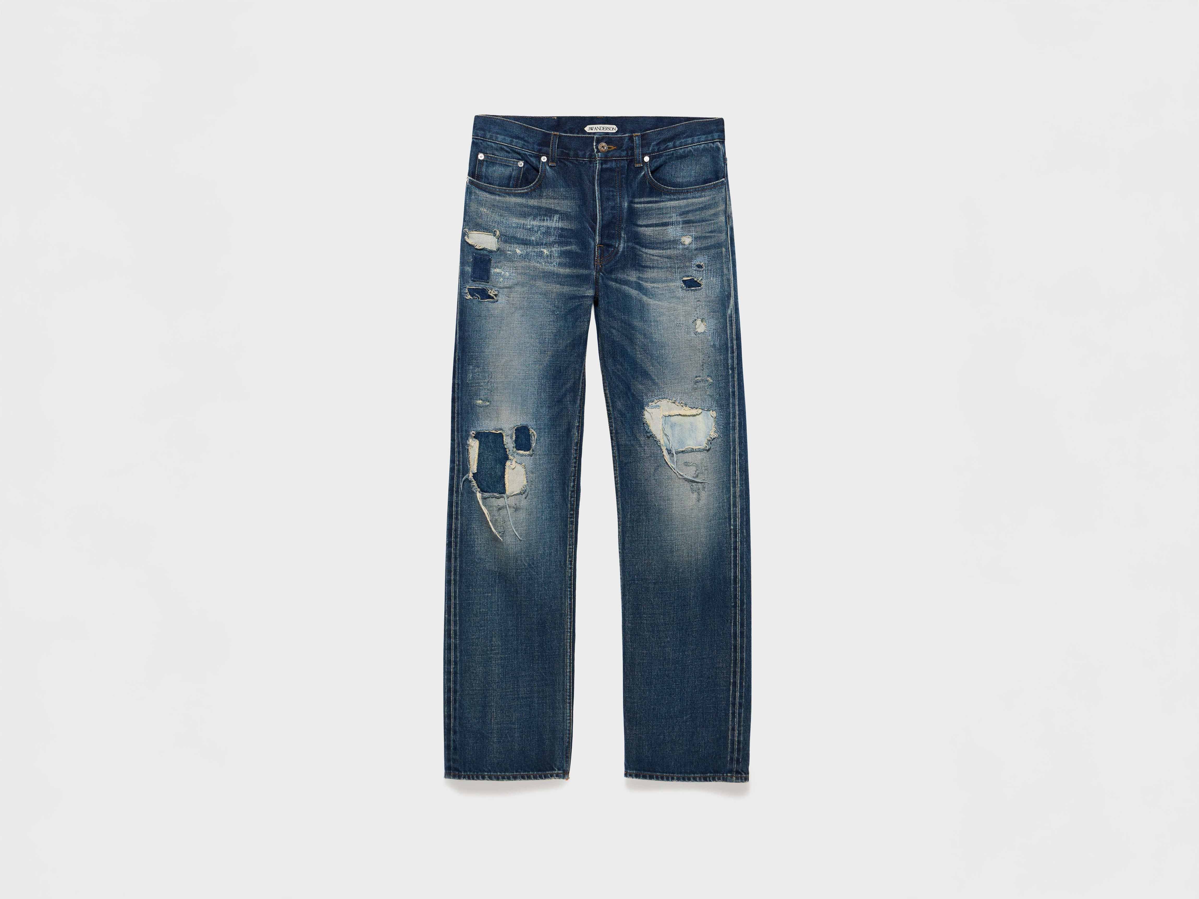 J.W.Anderson Jeans Straight Leg Jeans Herren Dunkelblau Selvedge