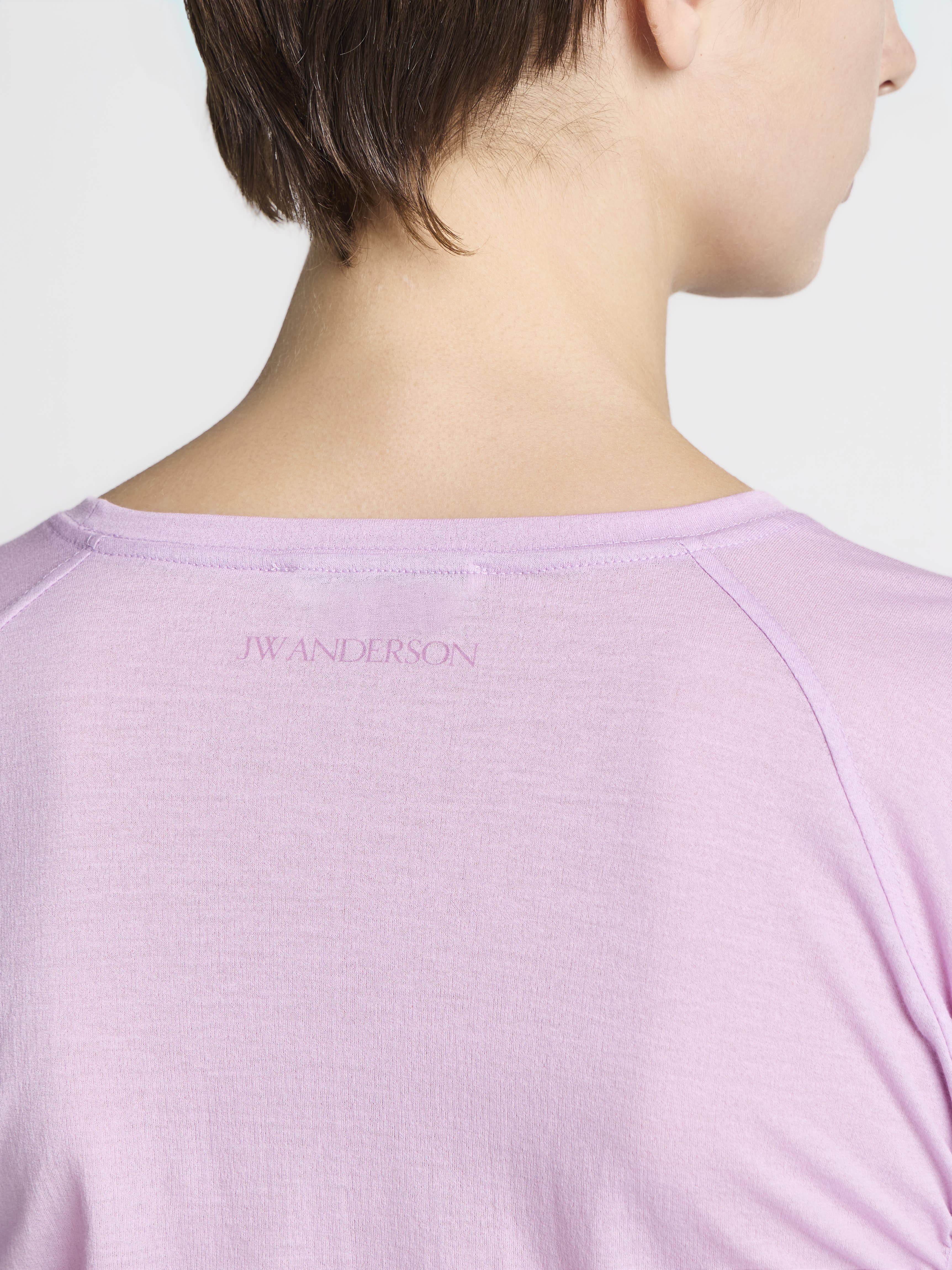 J.W.Anderson Ruched Jersey Top T-Shirt Orchid Rüschen