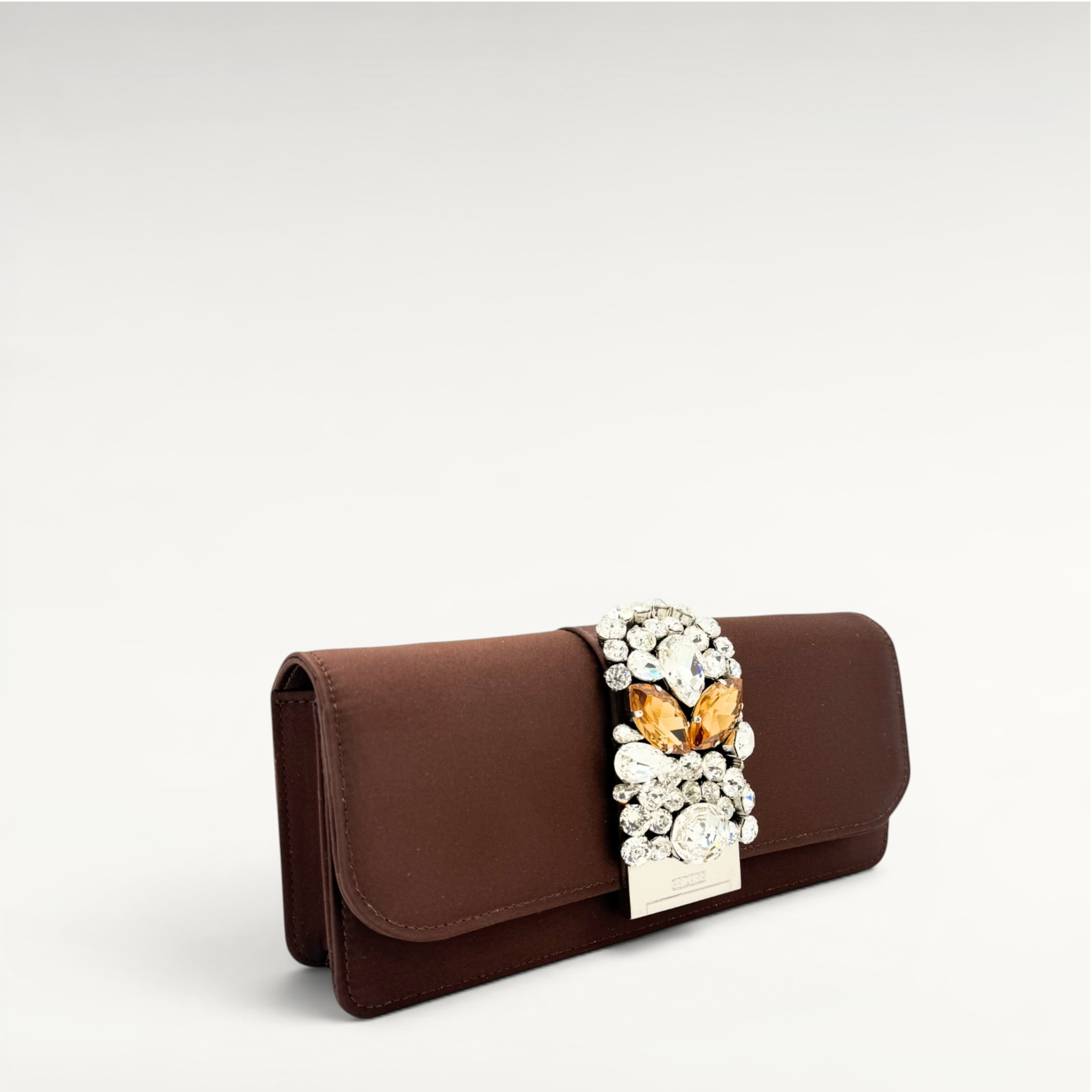 Gedebe Cliky Long Clutch Satin Schmuckstickerei
