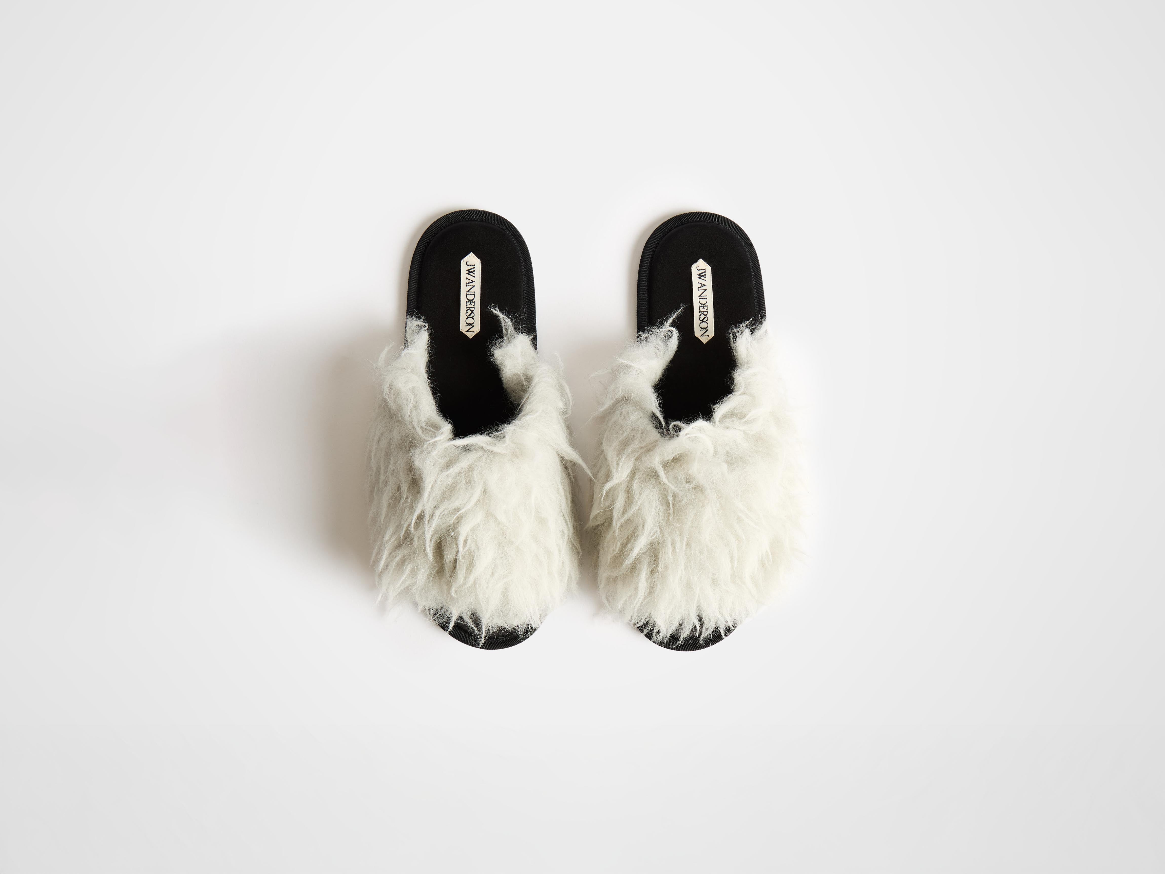 J.W.Anderson Open Toe Slides Pantoletten Hellgrau Herren