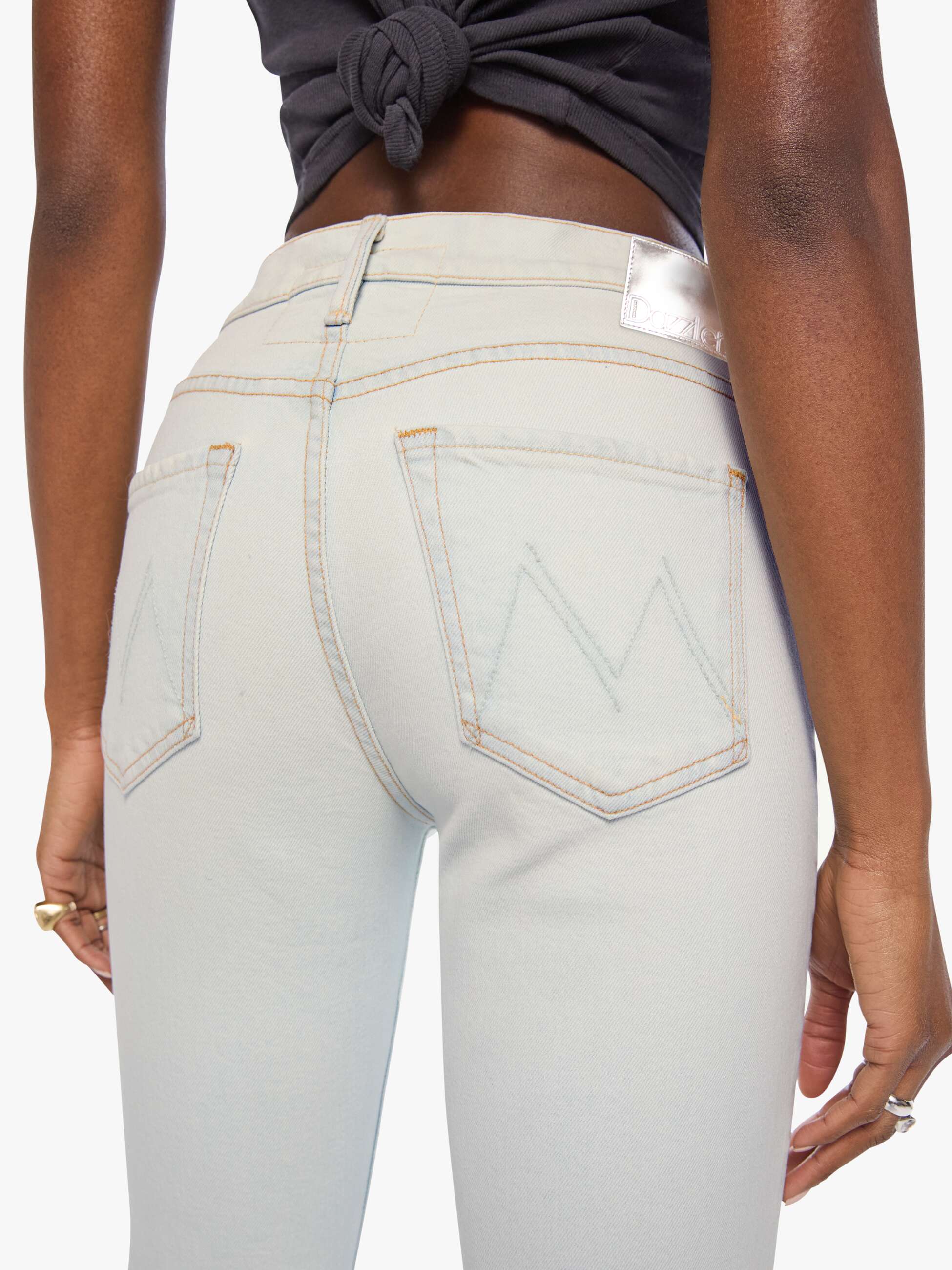 Mother Denim Mid Rise Dazzler Ankle Jeans Hairspray