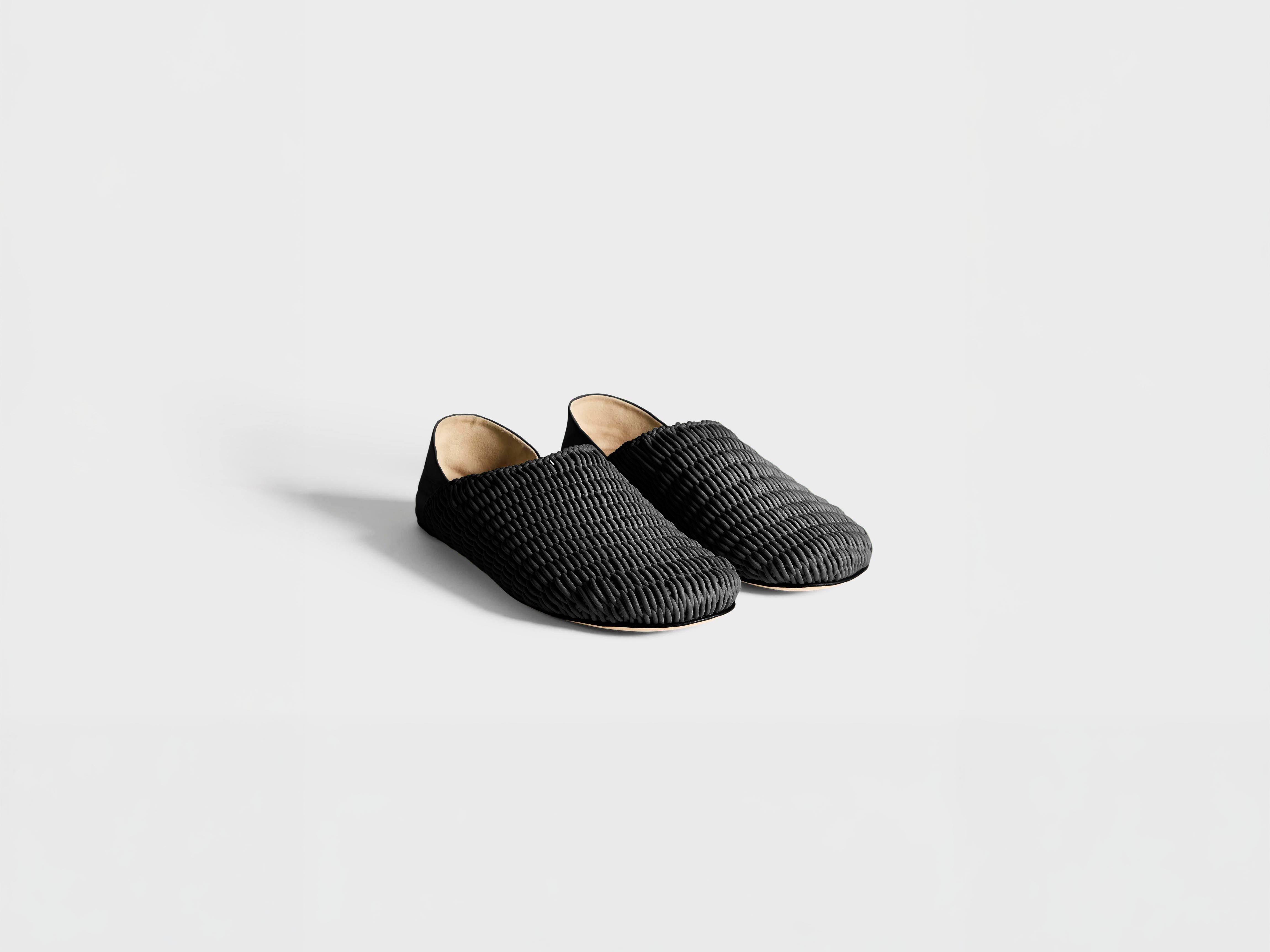 J.W.Anderson Slipper Mules Schwarz geflochten Leder