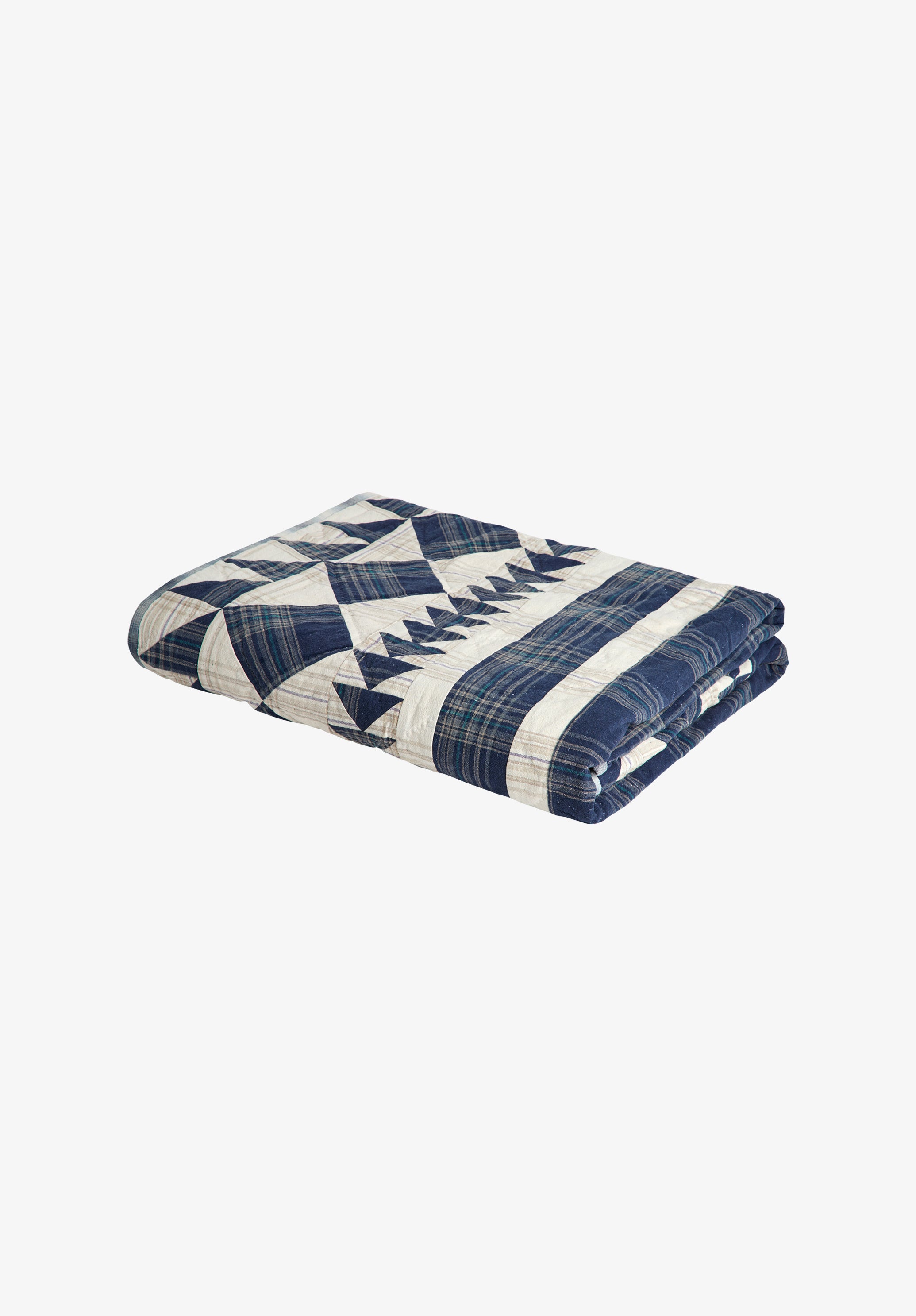 A.P.C. Saint Petersbourg Quilt Patchworkdecke T4 Blau