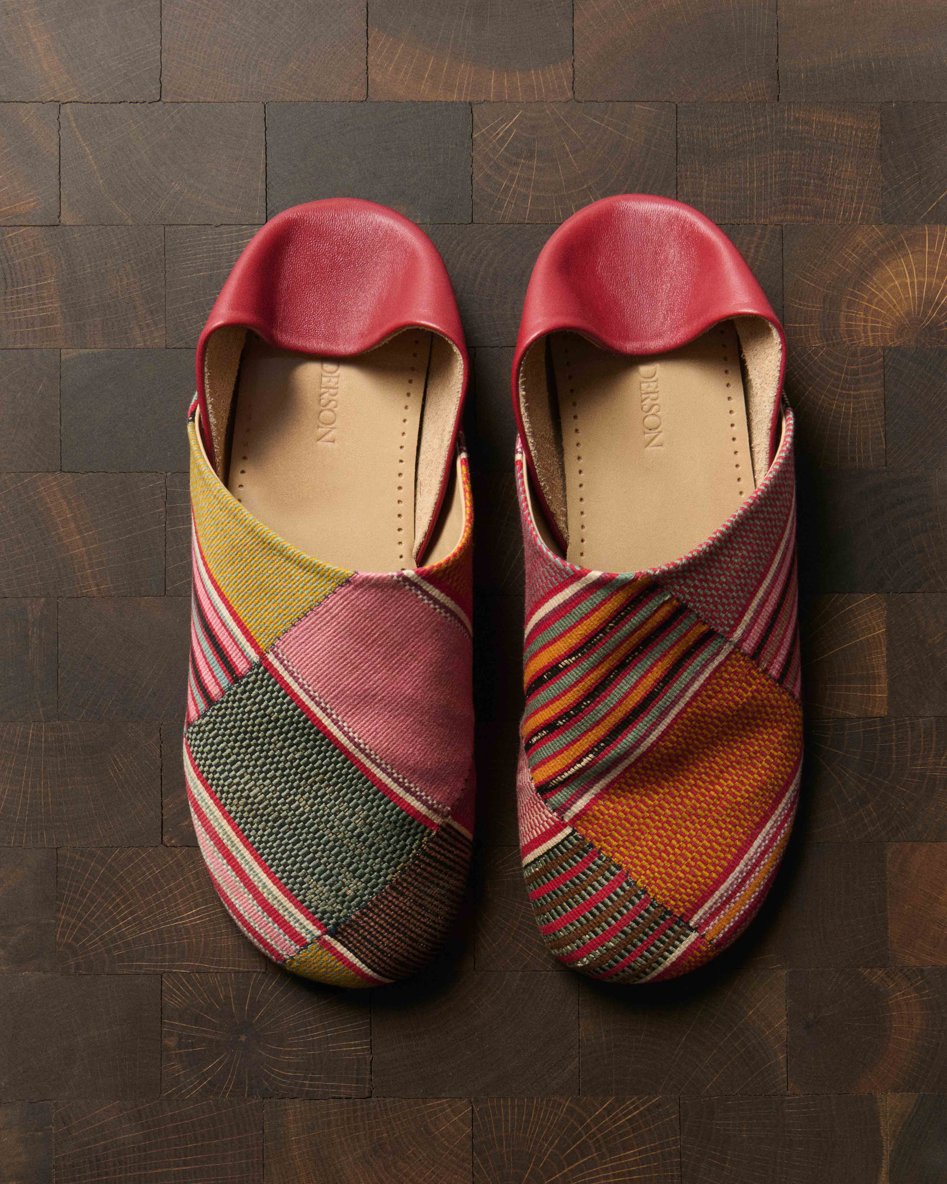 J.W.Anderson Slipper Mules Herren rot multi Jacquard