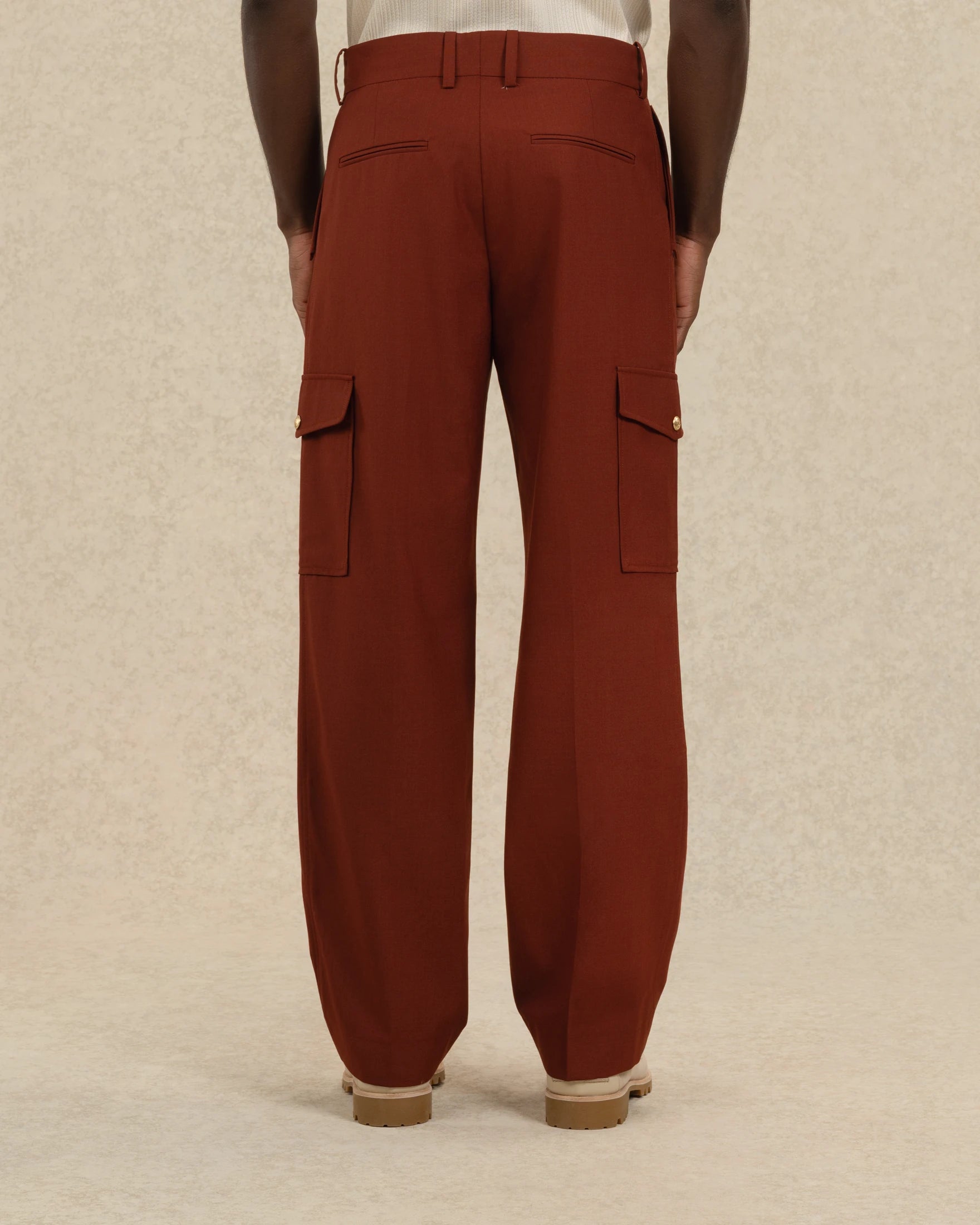 Drôle De Monsieur Pantalon Cargo Hose Brick Wollmix