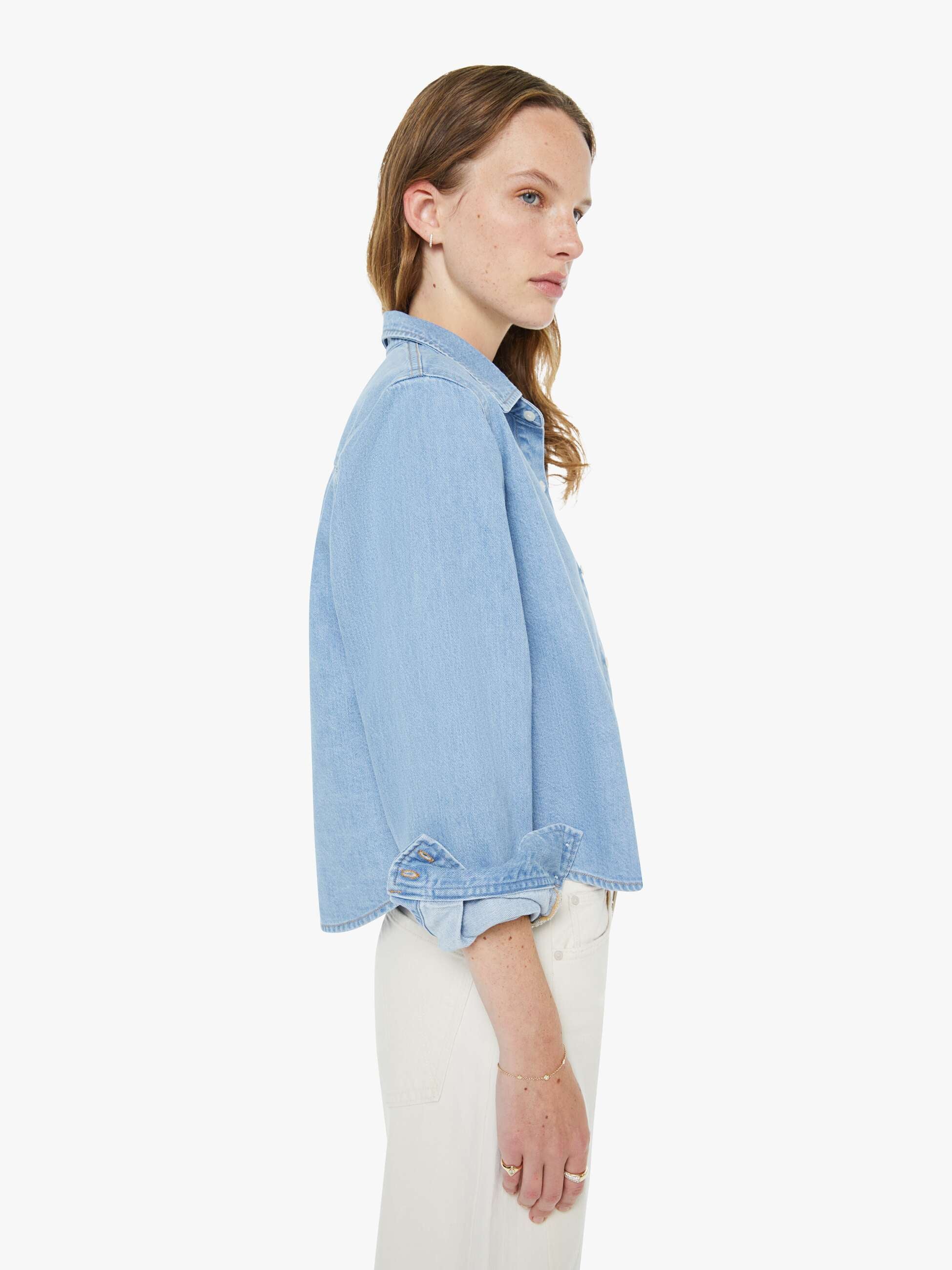 Mother Tees Honor Roll Hemd Grand Slam Hellblau Cropped