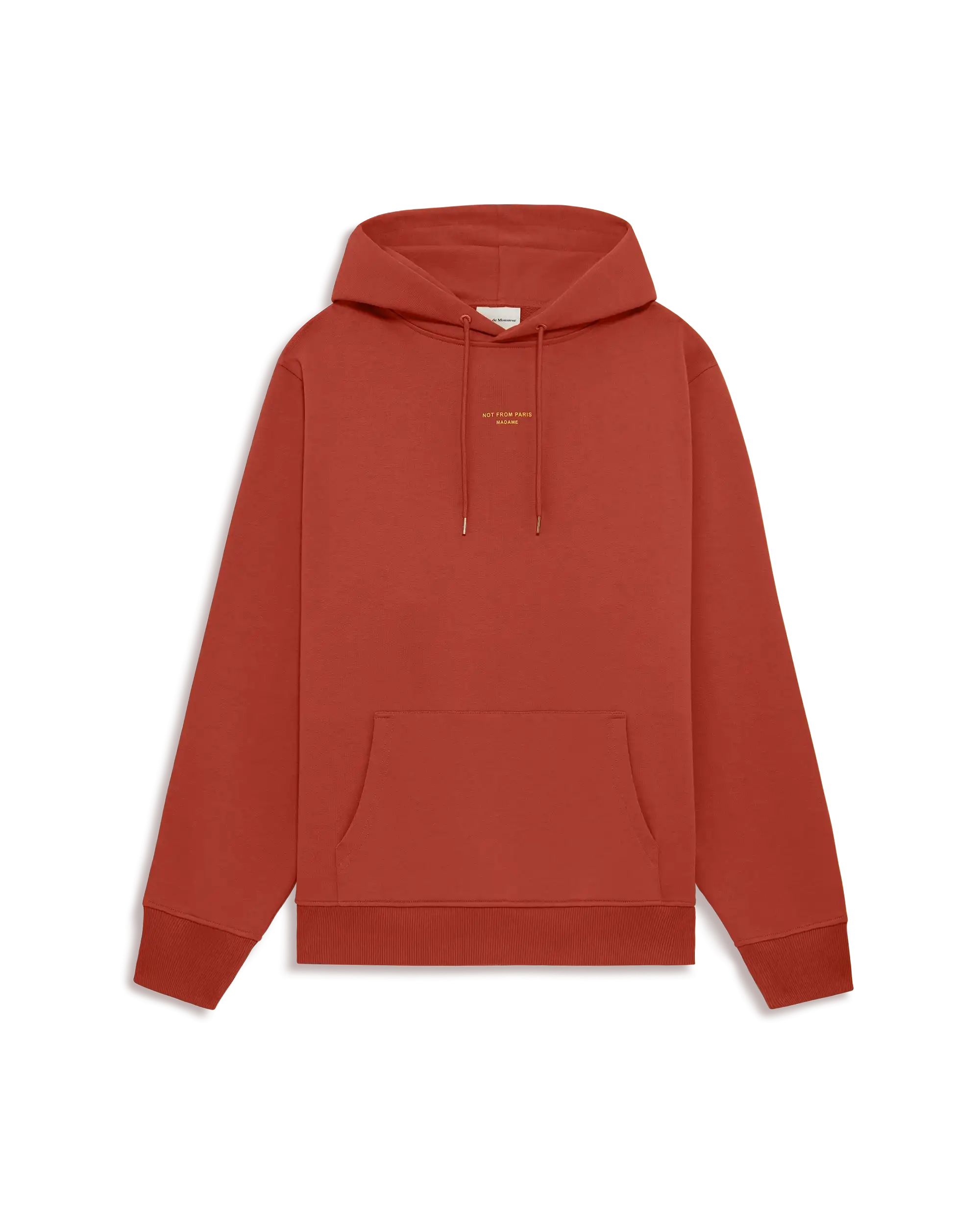 Drôle De Monsieur Hoodie Slogan Classique Hoodie Dunkelrot Baumwolle